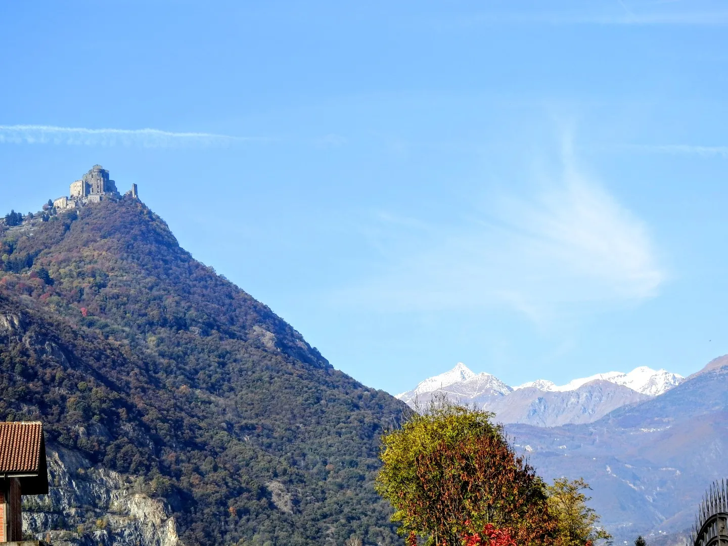 Photo showing: Vista della Sacra di San Michele da Bertassi di Avigliana