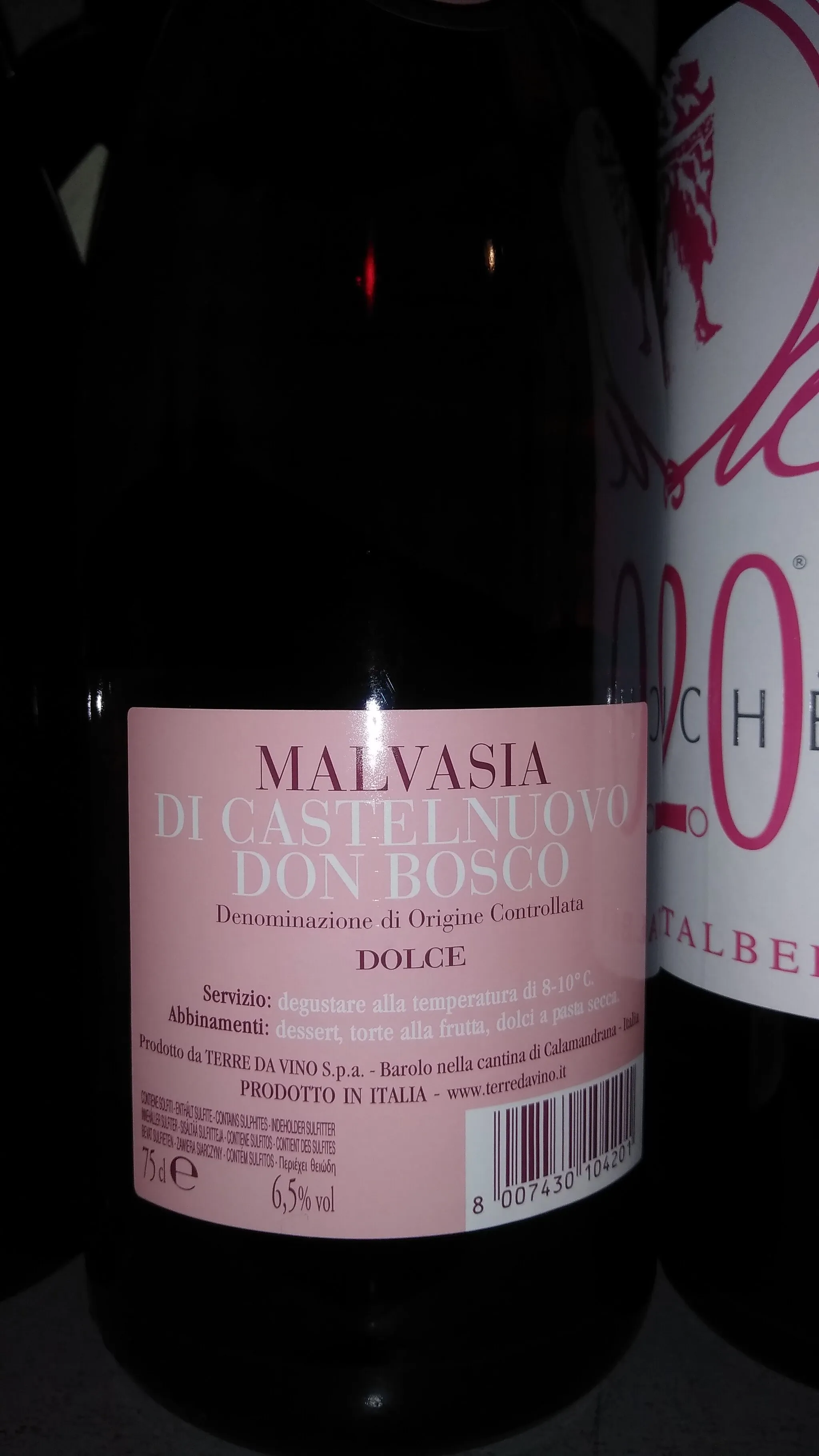 Photo showing: Malvasia di Castelnuovo Don Bosco DOC