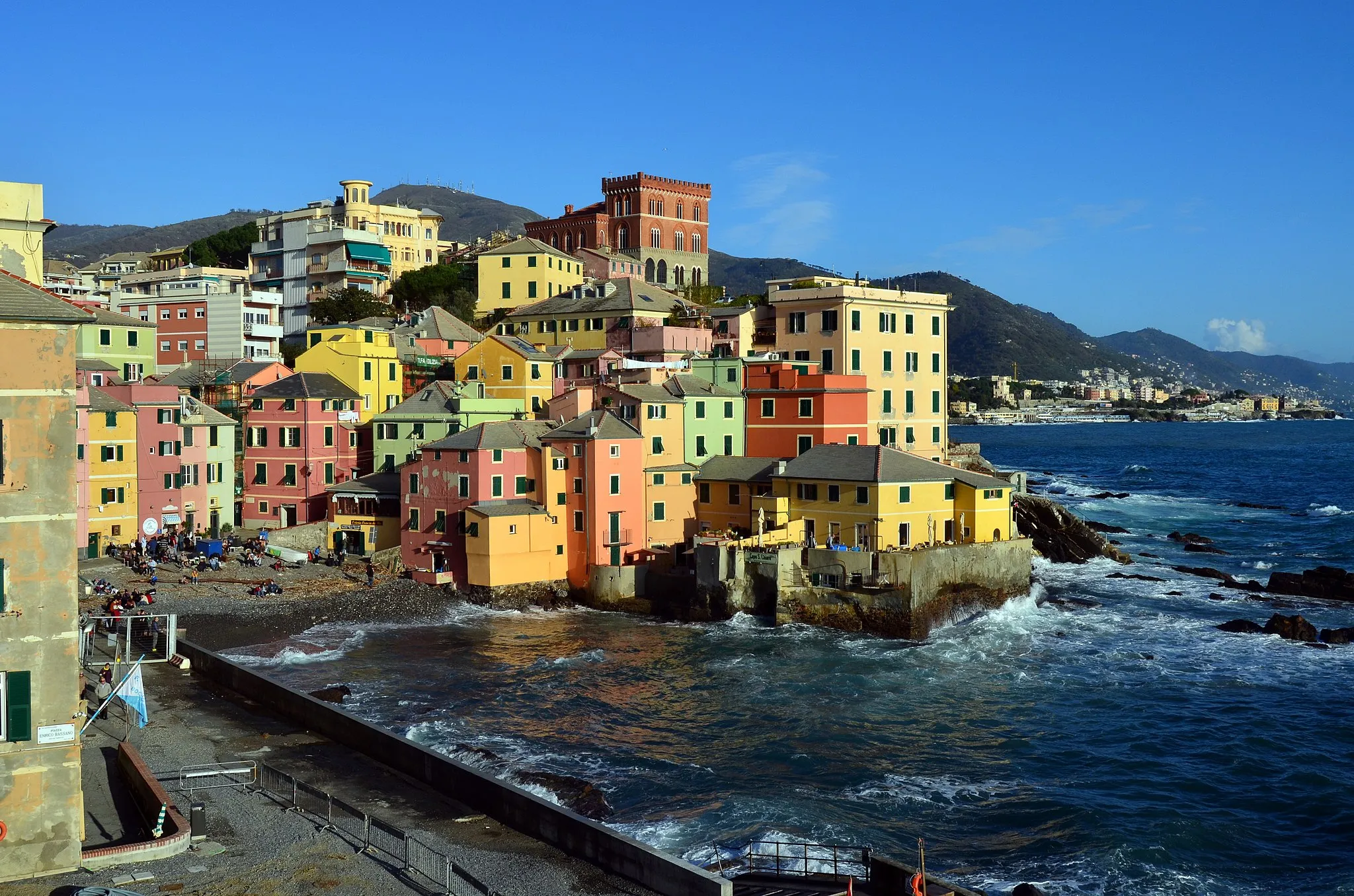Photo showing: Panorama di Boccadasse, Genova, Liguria, Italia