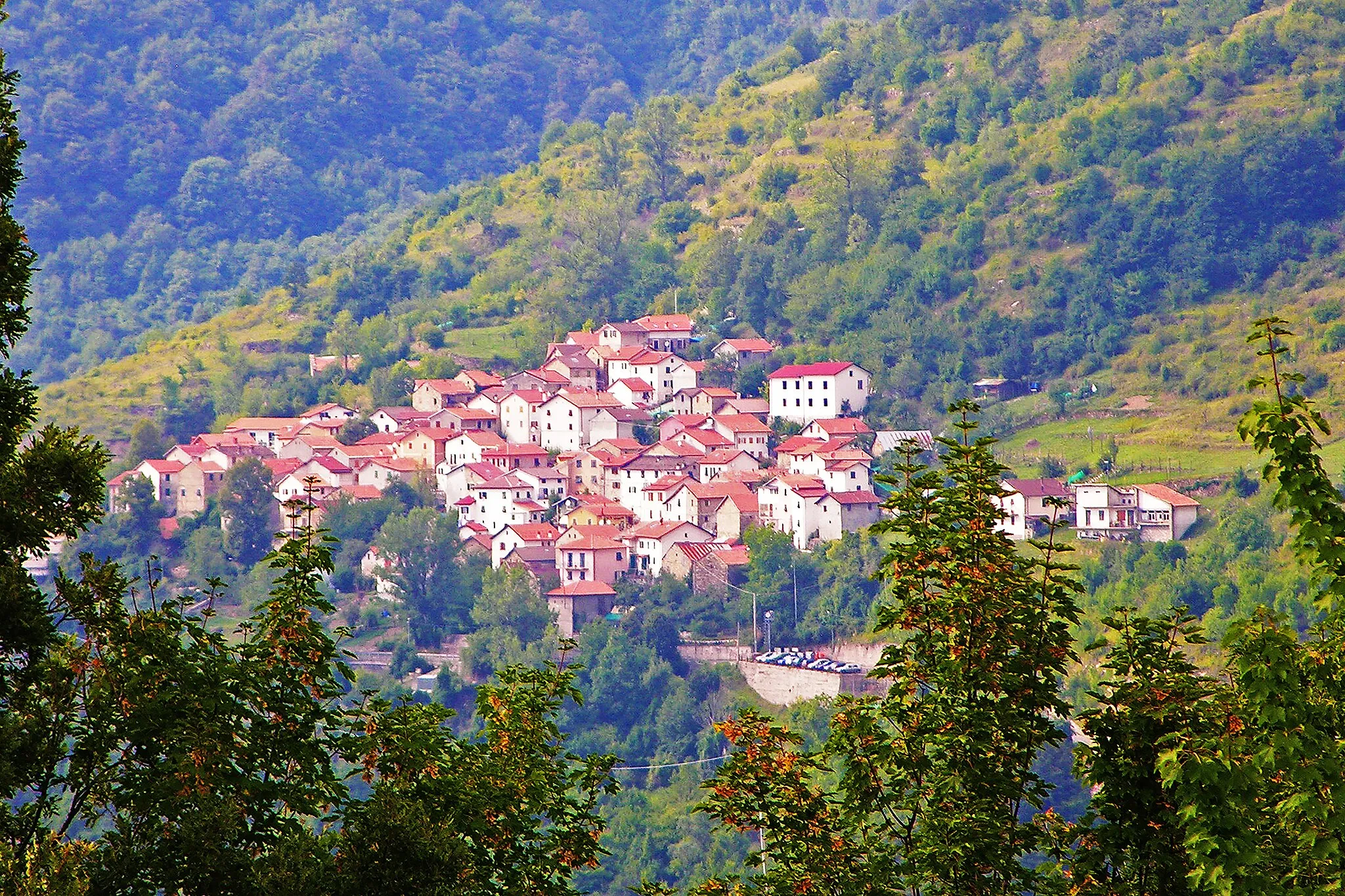 Photo showing: Vista da Fontanarossa della frazione Alpe del Comune di Gorreto (GE) - Agosto 2009