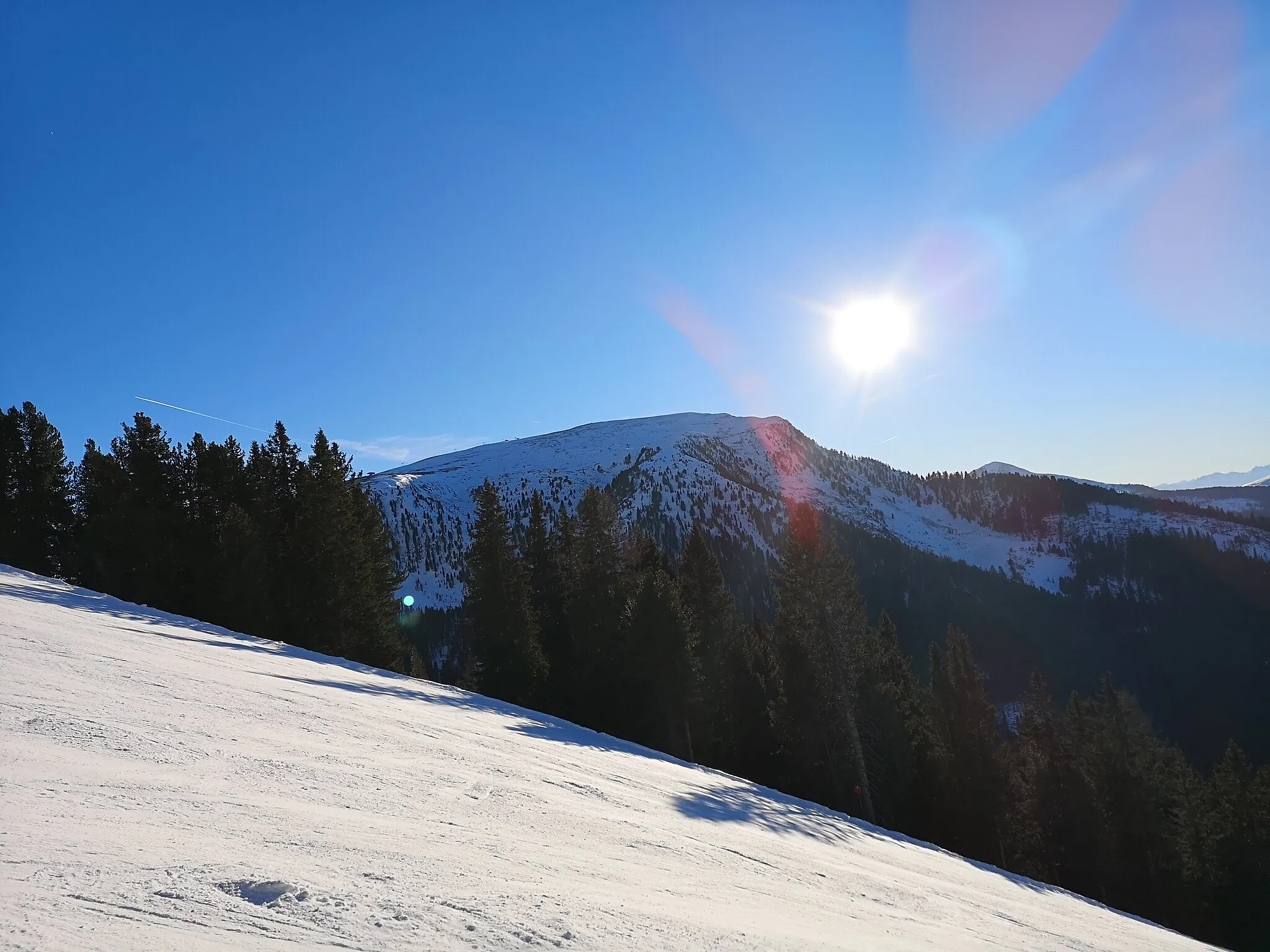 Photo showing: The Sattelberg slopes in Reinswald, Sarntal valley