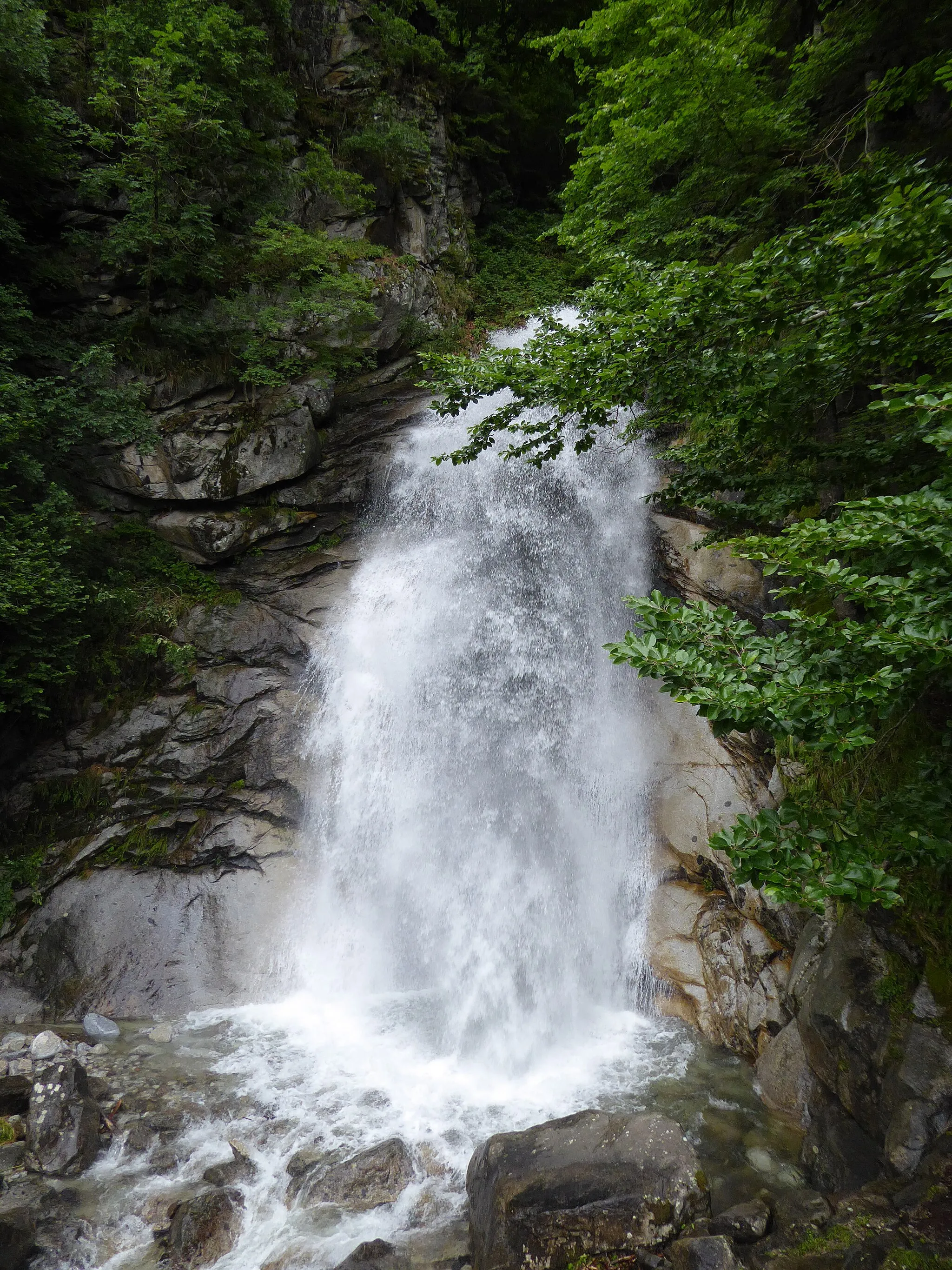 Photo showing: Brentana waterfall (Scurelle, Trentino, Italy)