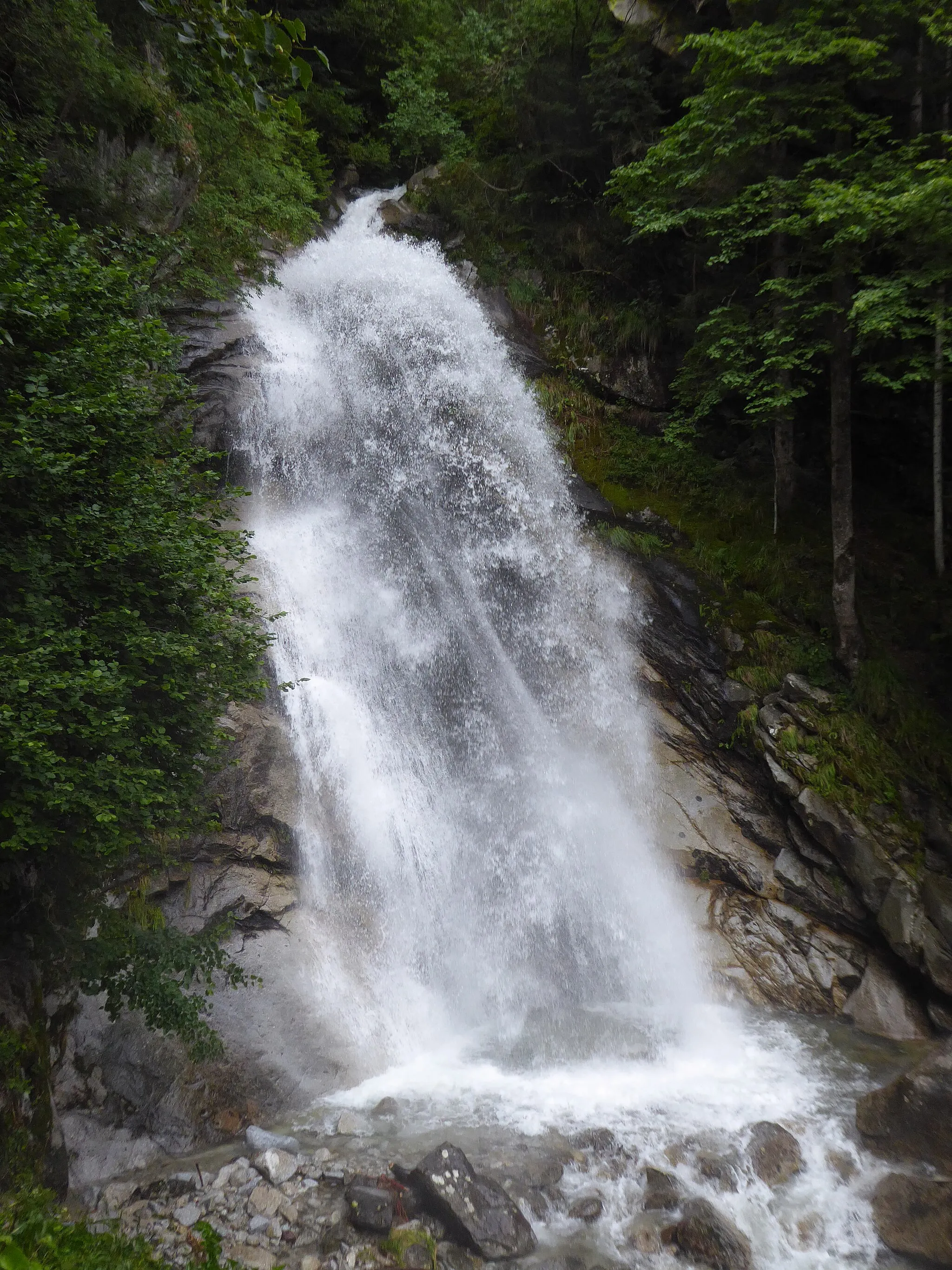 Photo showing: Brentana waterfall (Scurelle, Trentino, Italy)