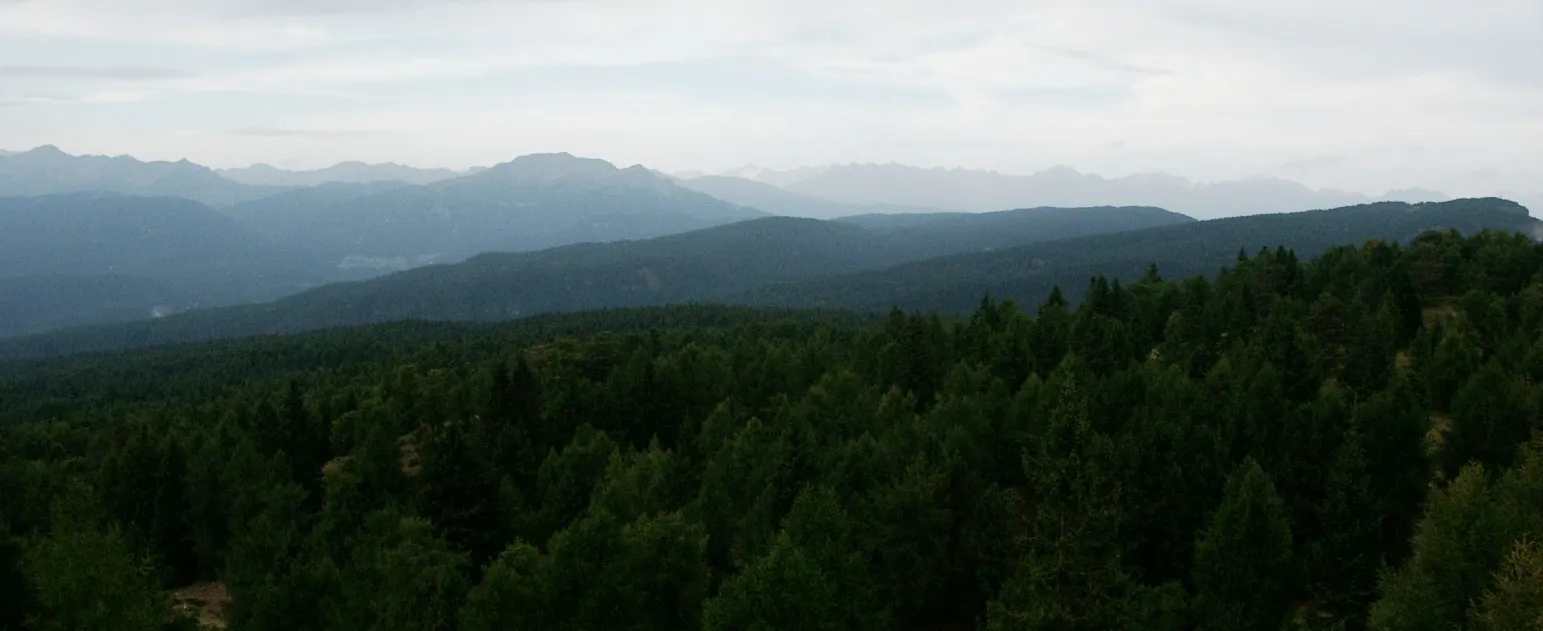Photo showing: Vista verso la Valle di Non dal Penegal