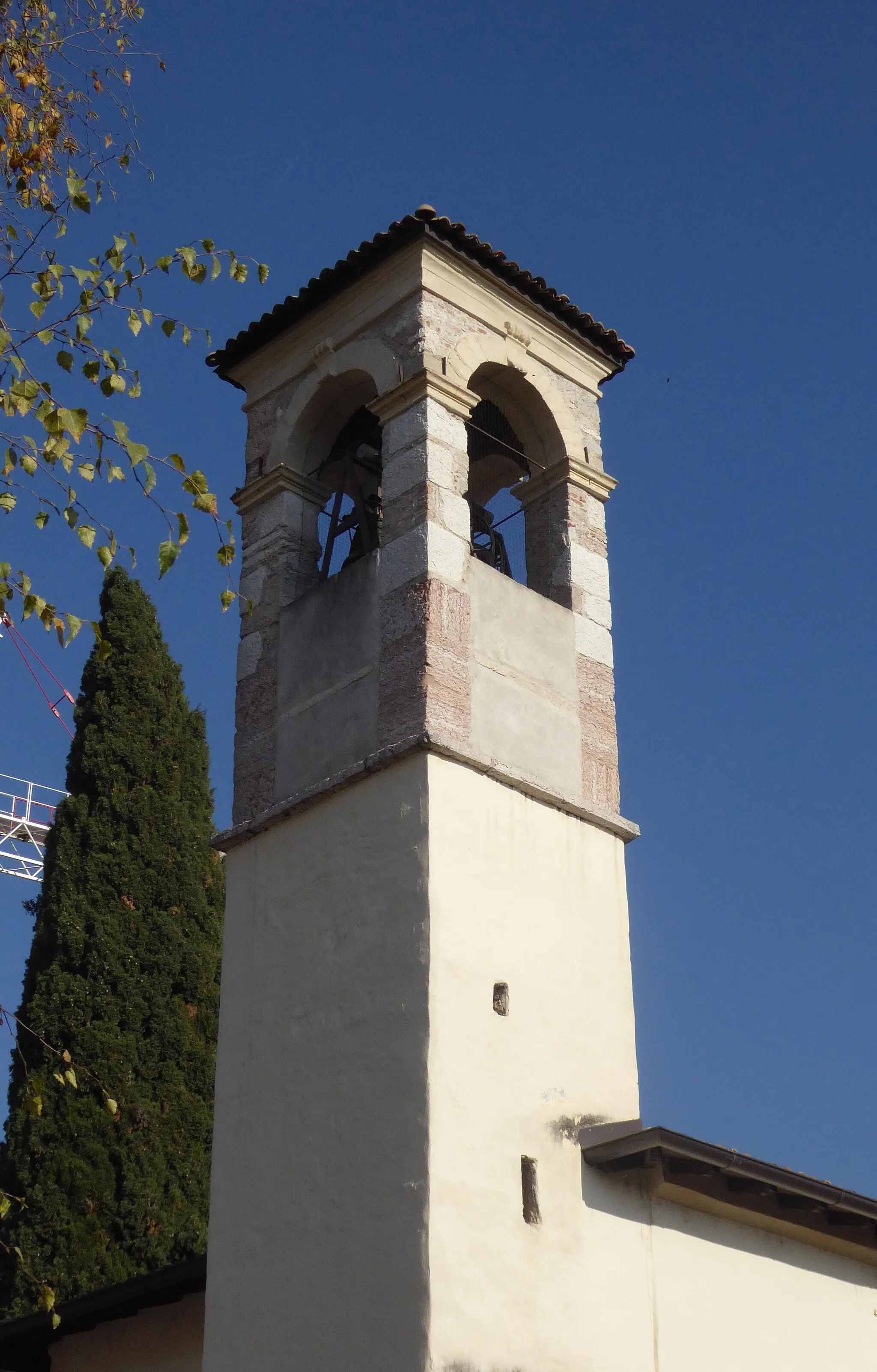 Photo showing: Chiarano (Arco, Trentino, Italy), Saint Marcellus church - Belltower