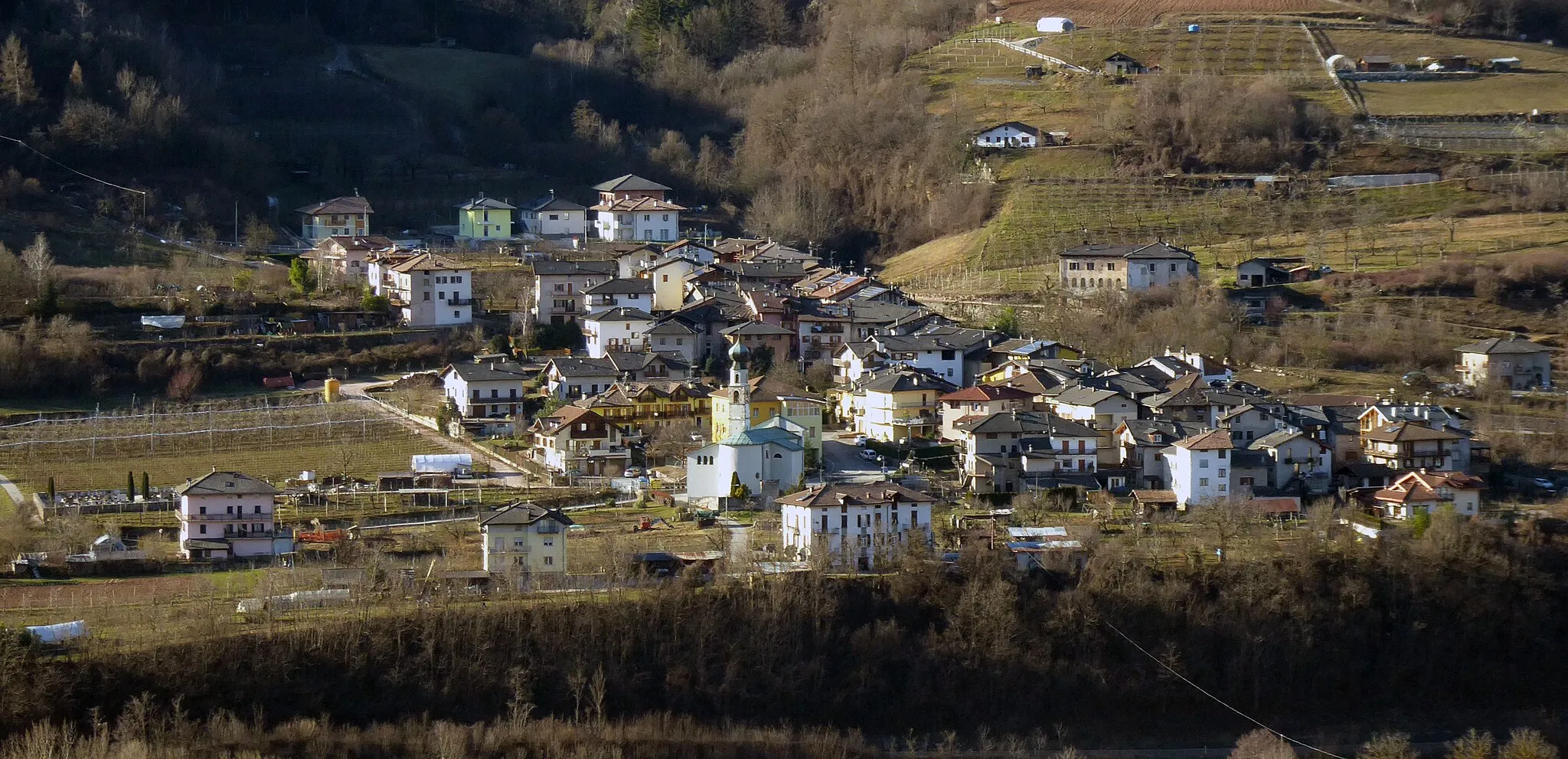 Photo showing: Roncogno as seen from Casalino (Pergine Valsugana)