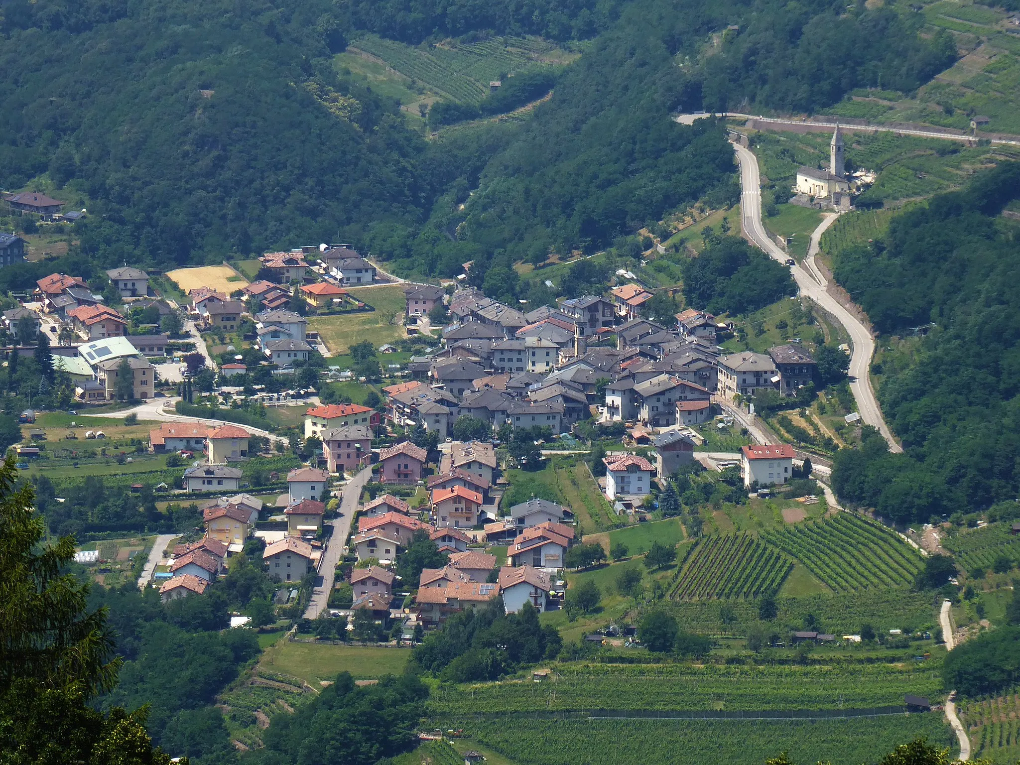 Photo showing: Serso (Pergine Valsugana) as seen from Falesina (Vignola-Falesina)