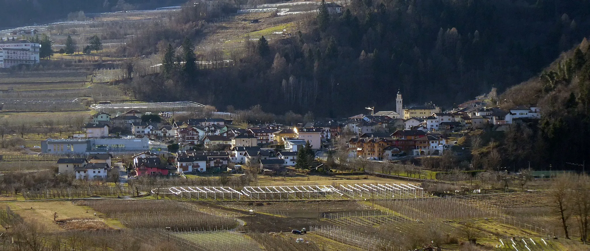Photo showing: Costasavina as seen from Casalino (Pergine Valsugana)