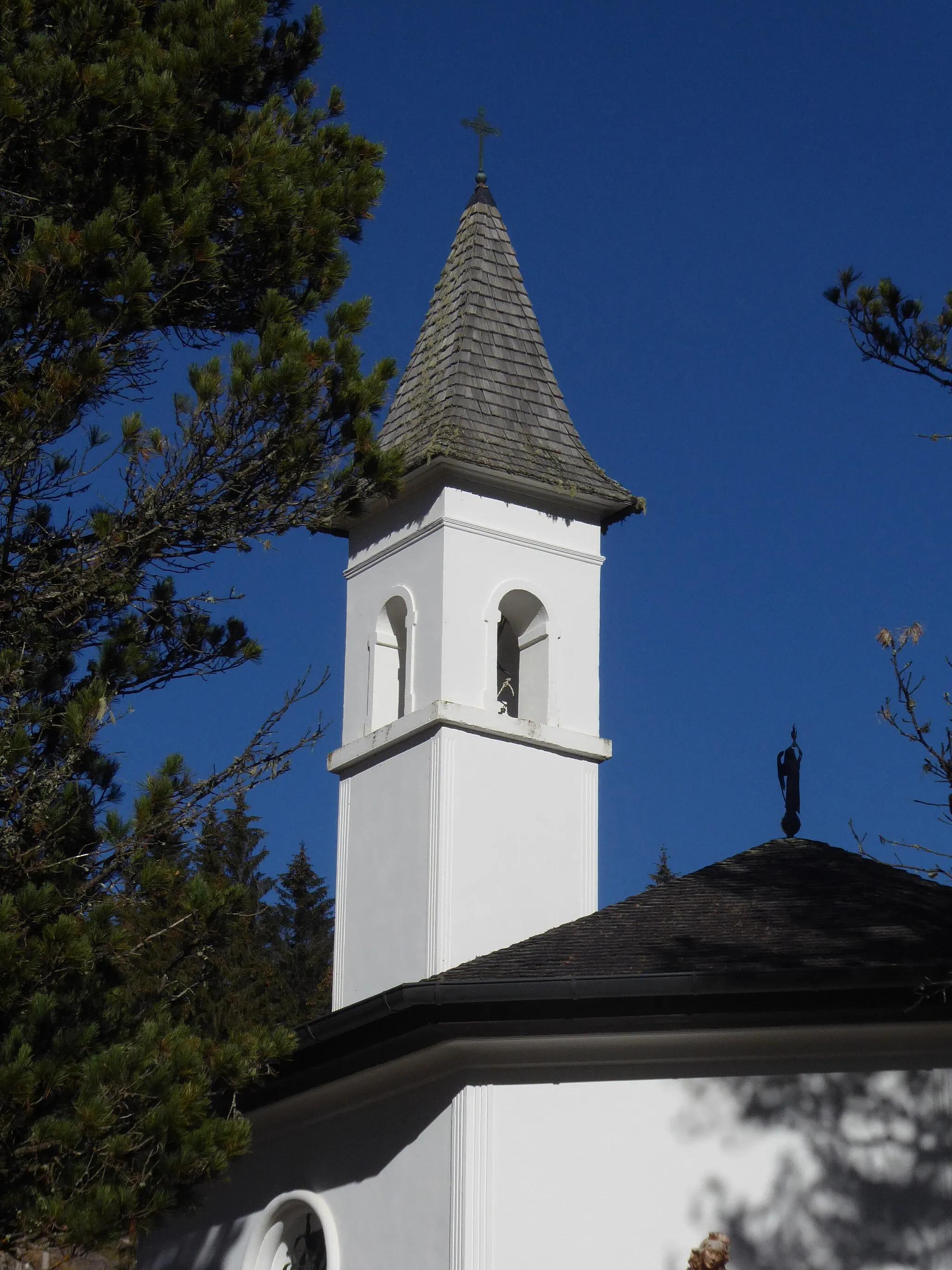 Photo showing: Paneveggio (Predazzo, Trentino, Italy), Assumption church - Belltower