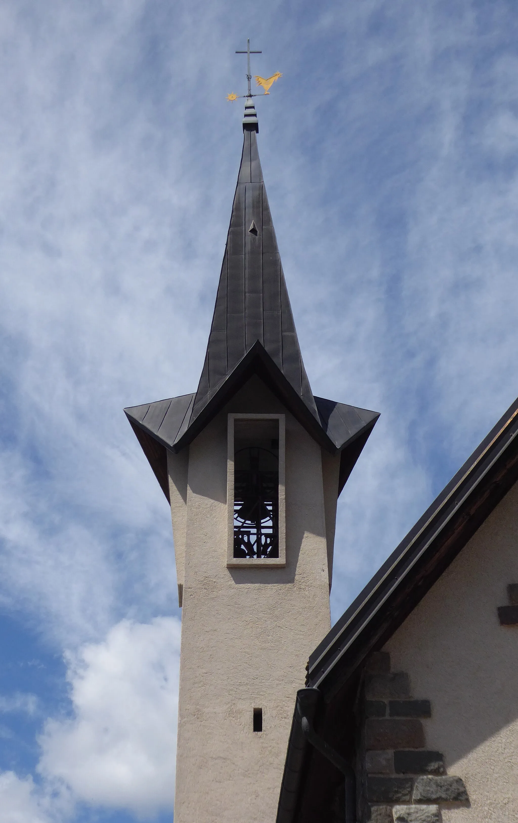 Photo showing: San Francesco (Fierozzo, Trentino, Italy) - Our Lady of Help and Saint John Bosco church - Belltower