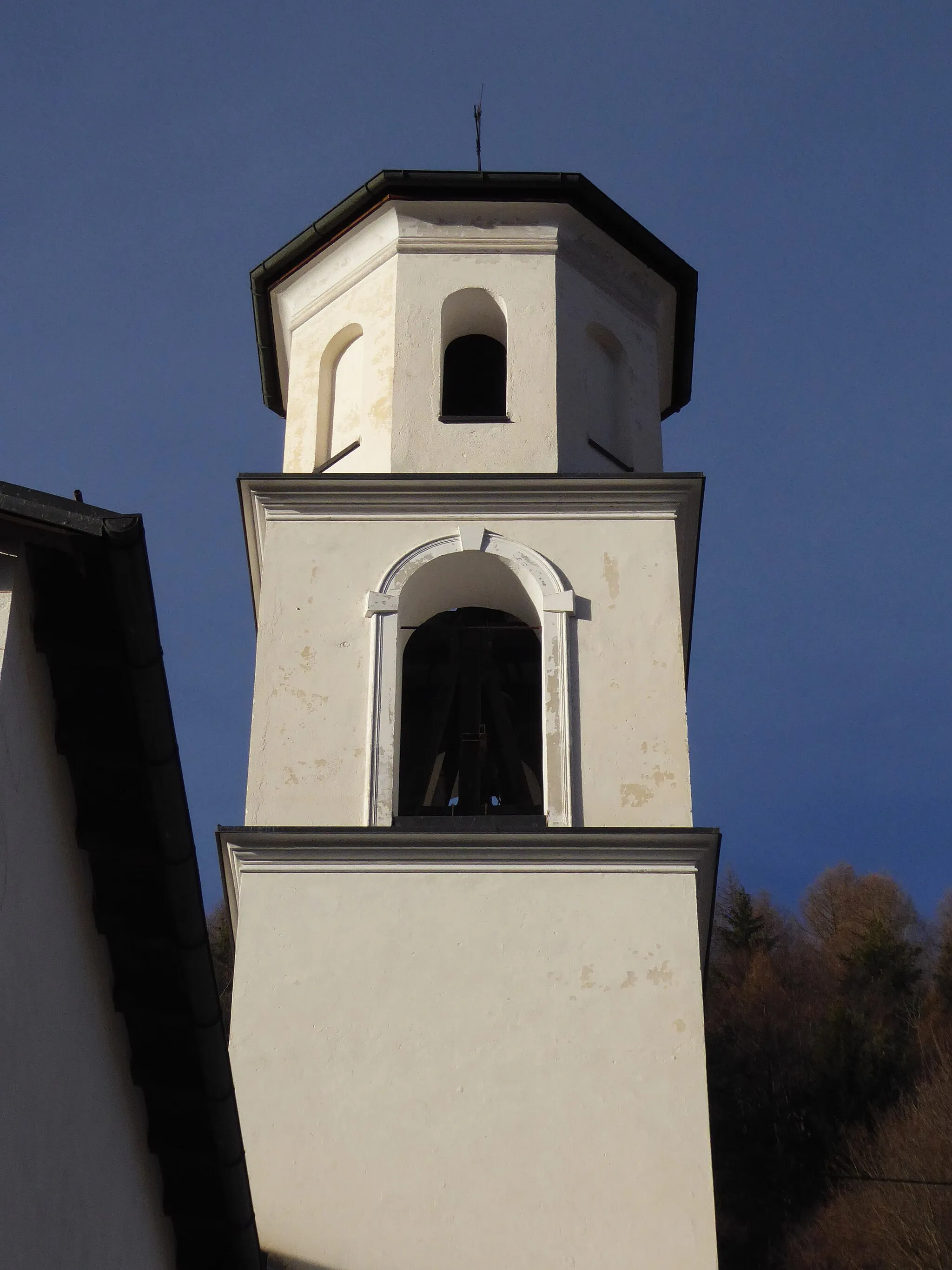 Photo showing: Valcava (Segonzano, Trentino, Italy) - Guardian Angels church - Belltower