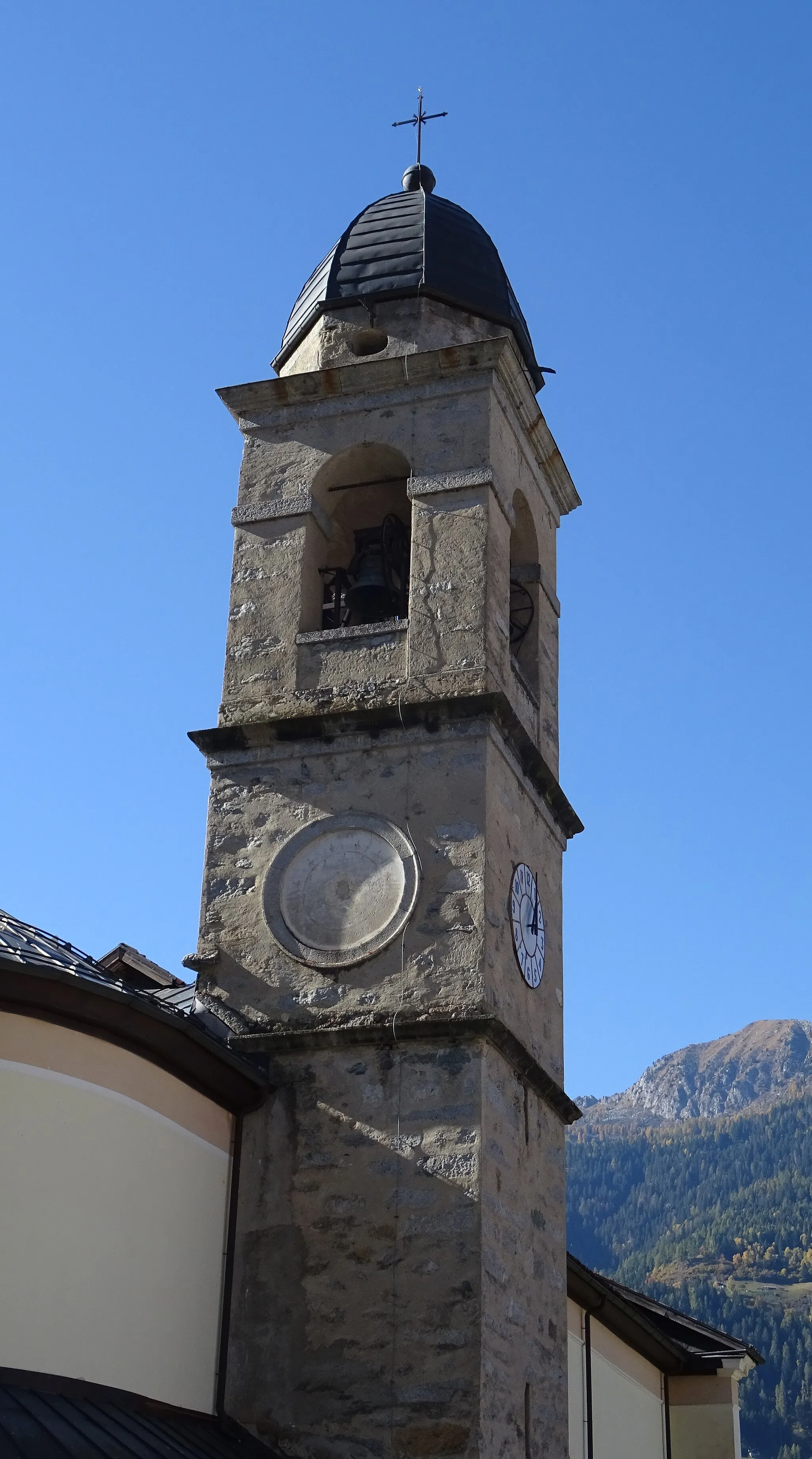 Photo showing: Massimeno (Trentino, Italy), Our Lady of Loreto church - Belltower