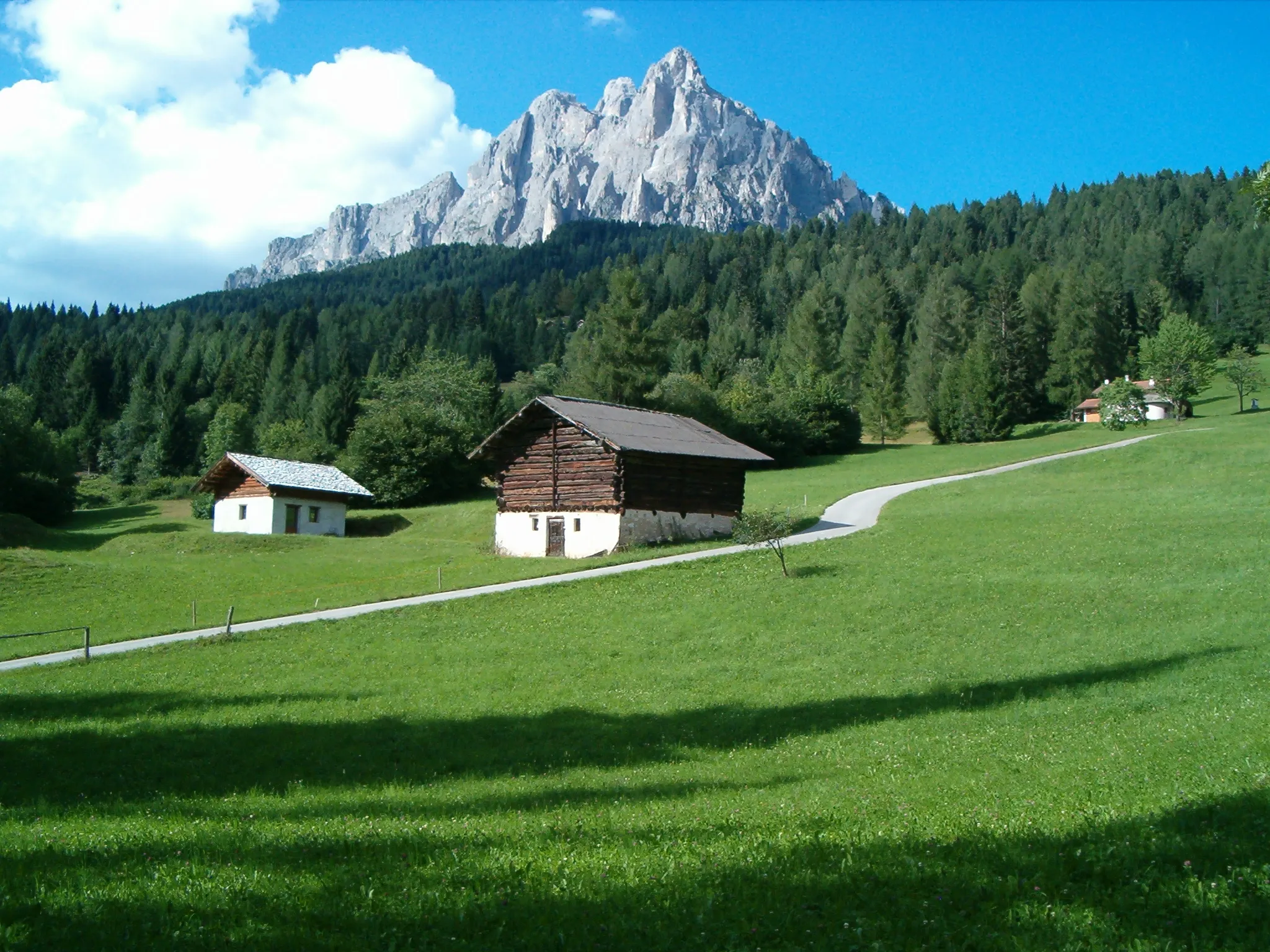Photo showing: Prati Strine and Pale di San Martino, Primiero, Trentino, Italy
