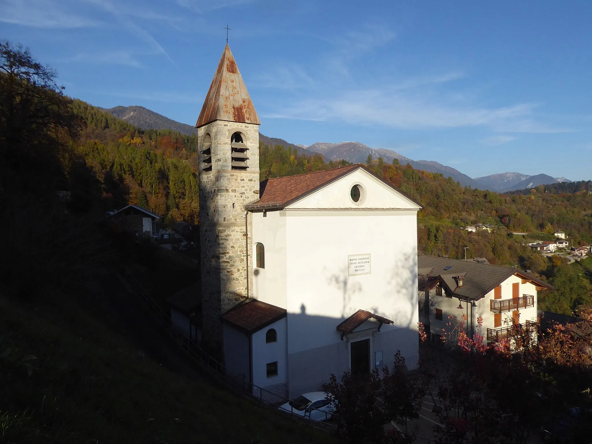 Photo showing: Ronchi Valsugana (Trentino, Italy), Our Lady of Sorrows church