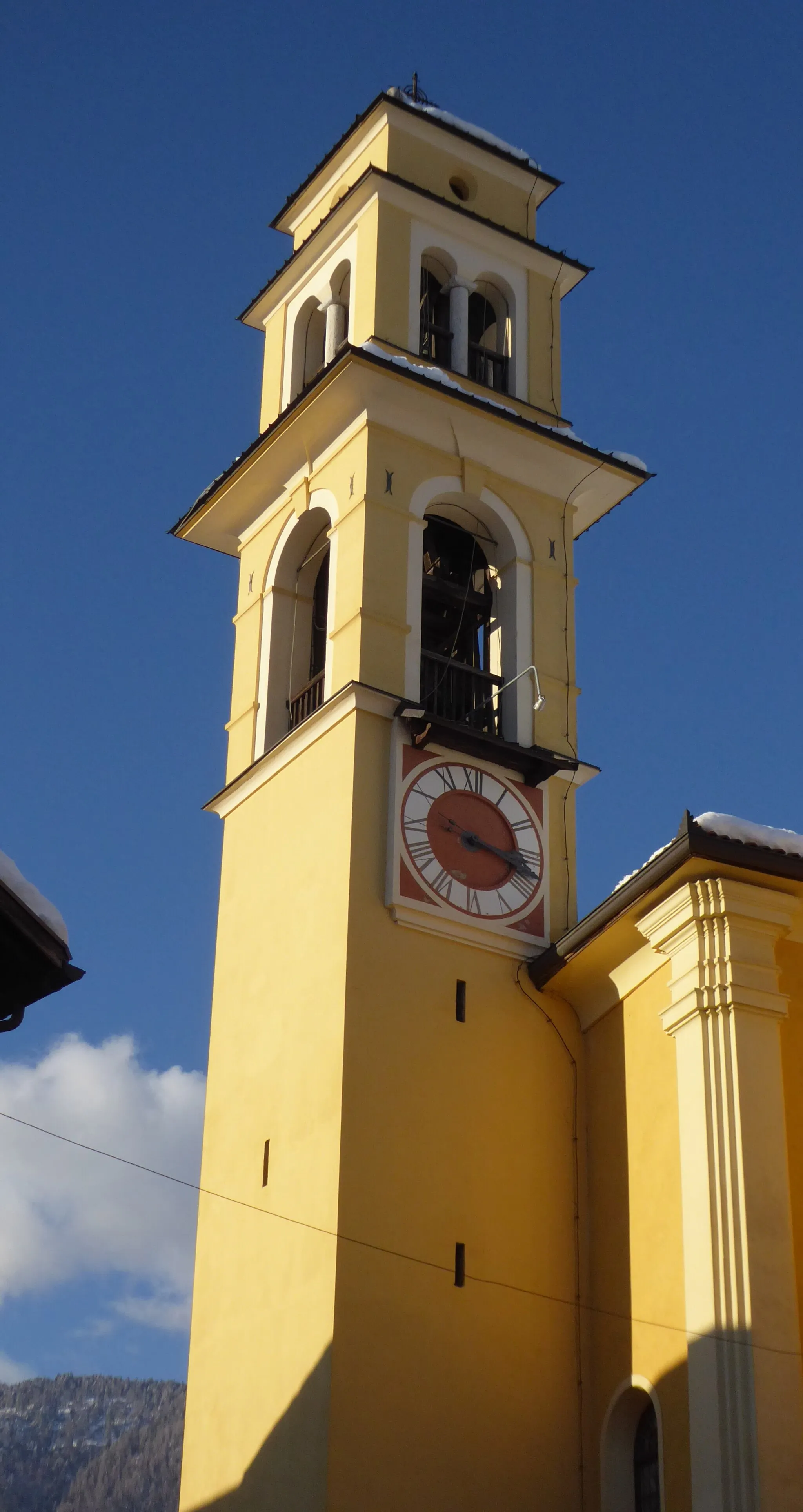 Photo showing: Spera (Castel Ivano, Trentino, Italy), Santa Maria Assunta church - Belltower