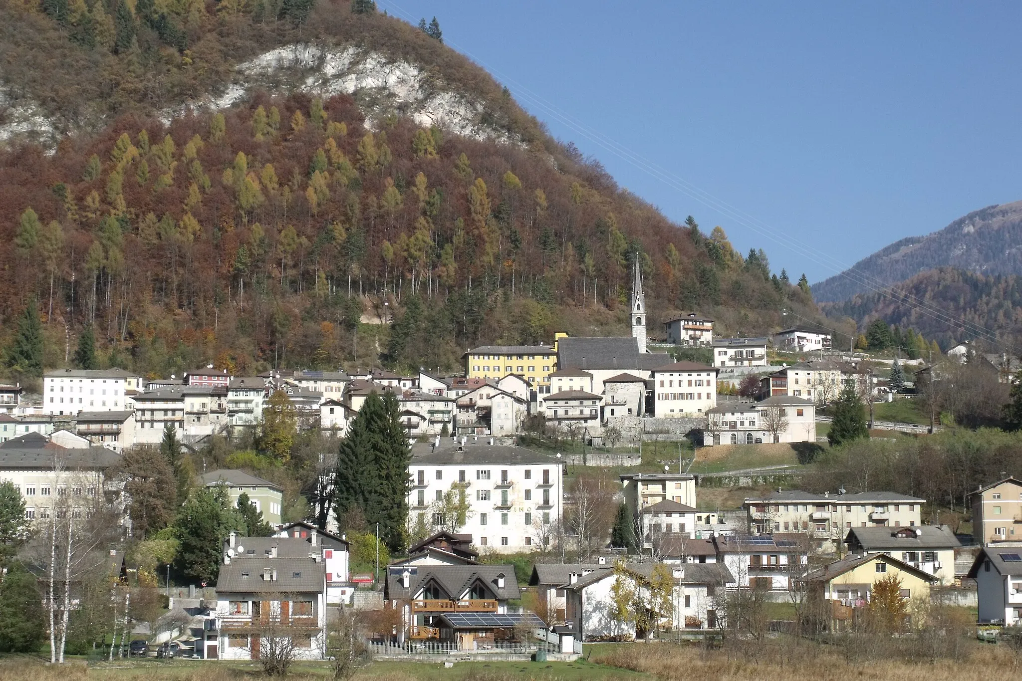 Photo showing: Panorama of Pieve Tesino, Province of Trento, Trentino-Alto Adige/Südtirol, Italy