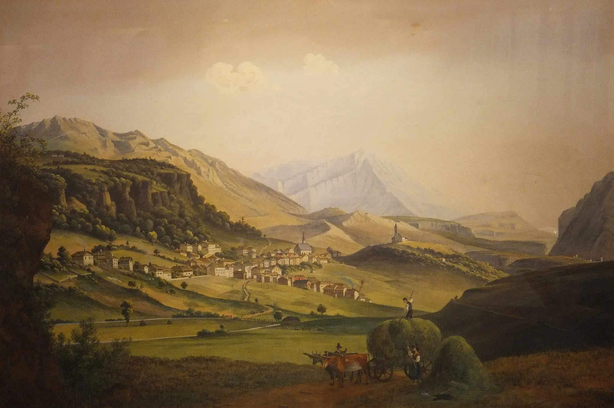 Photo showing: Frédéric Martens - View of Pieve Tesino in the first decades of 1800