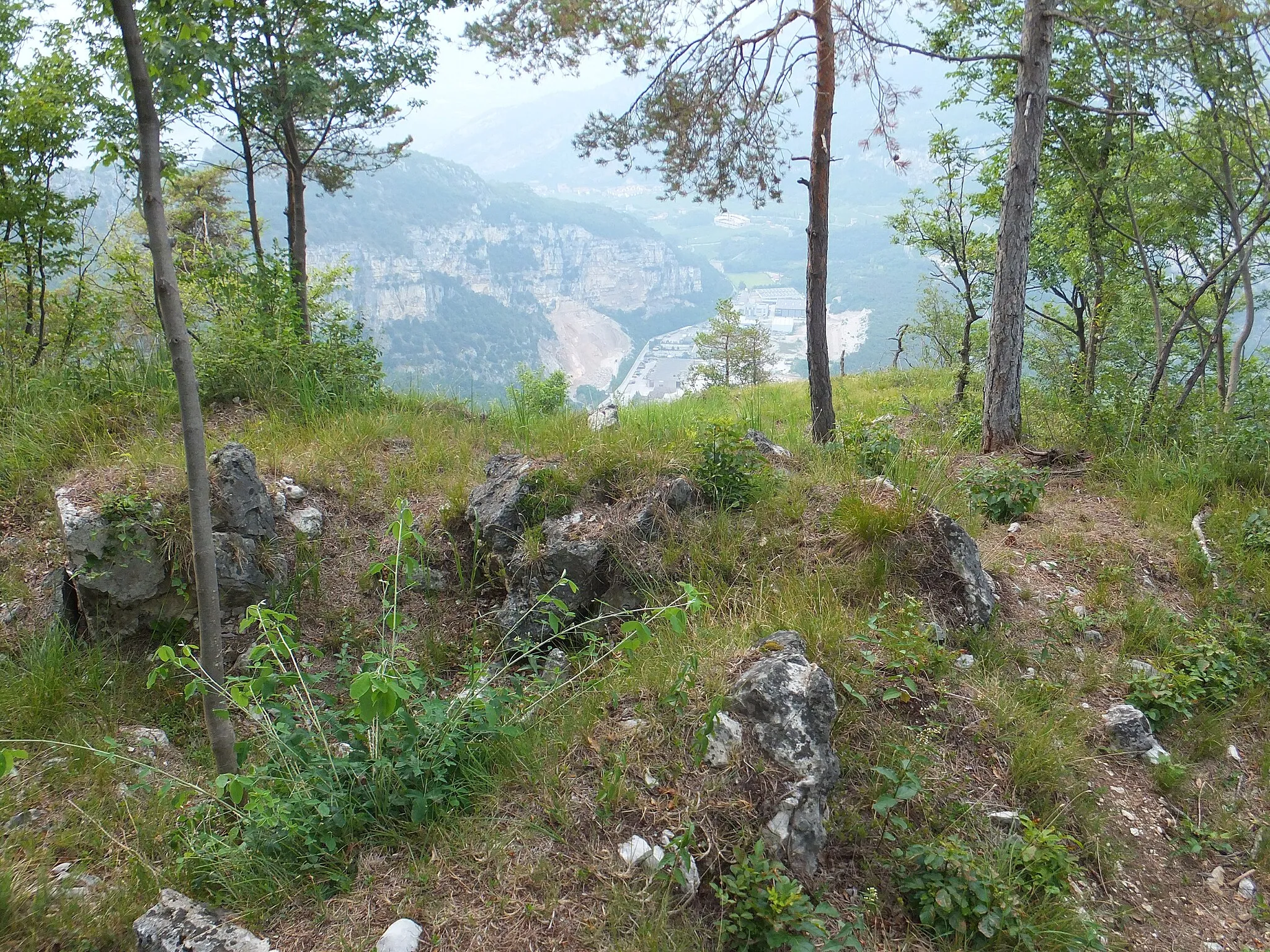 Photo showing: Remains of trenches from the World War I on hillsides of Doss Alto di Nago