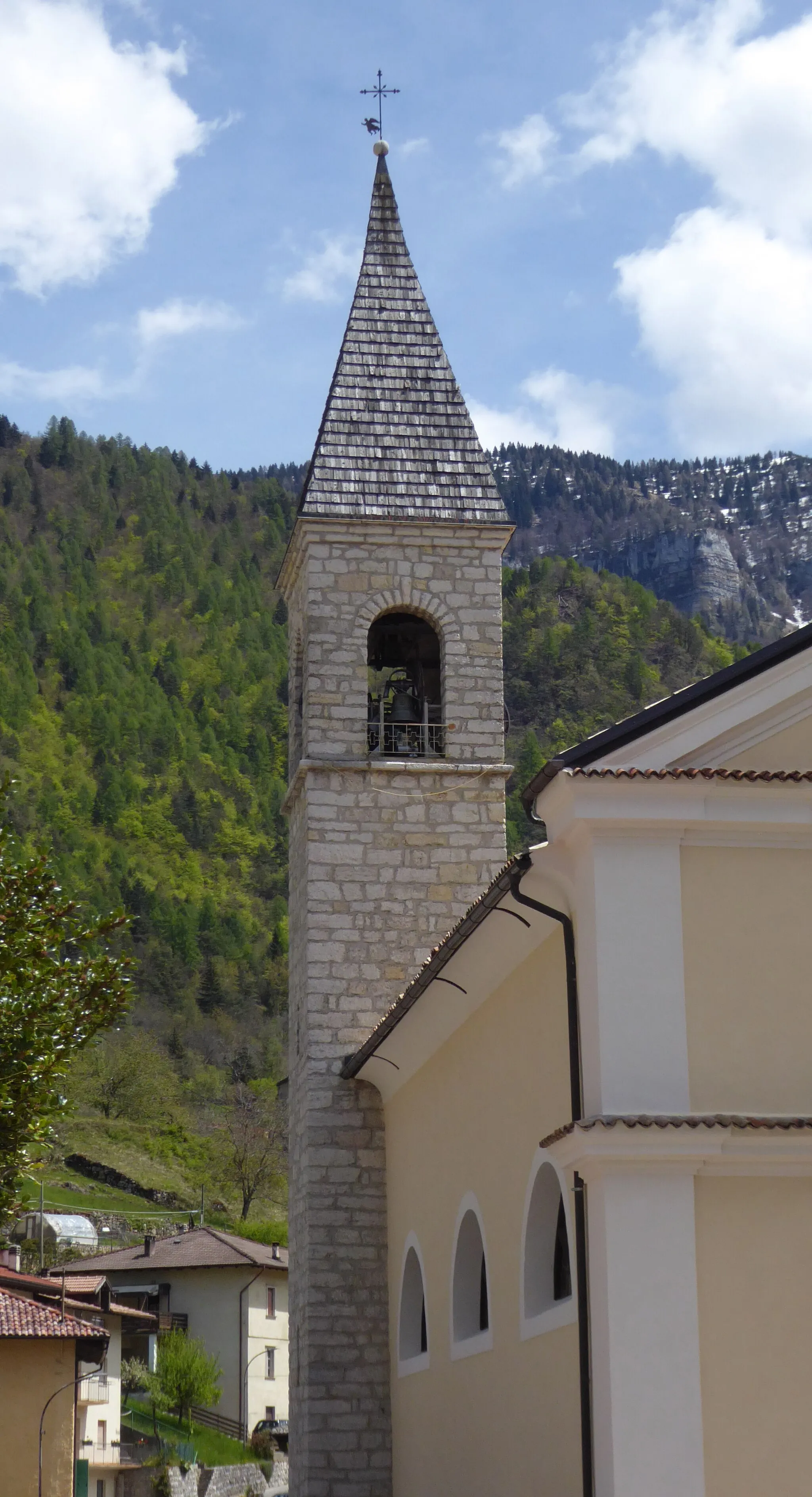 Photo showing: Zoreri (Terragnolo, Trentino, Italy), Immaculate Conception church - Belltower