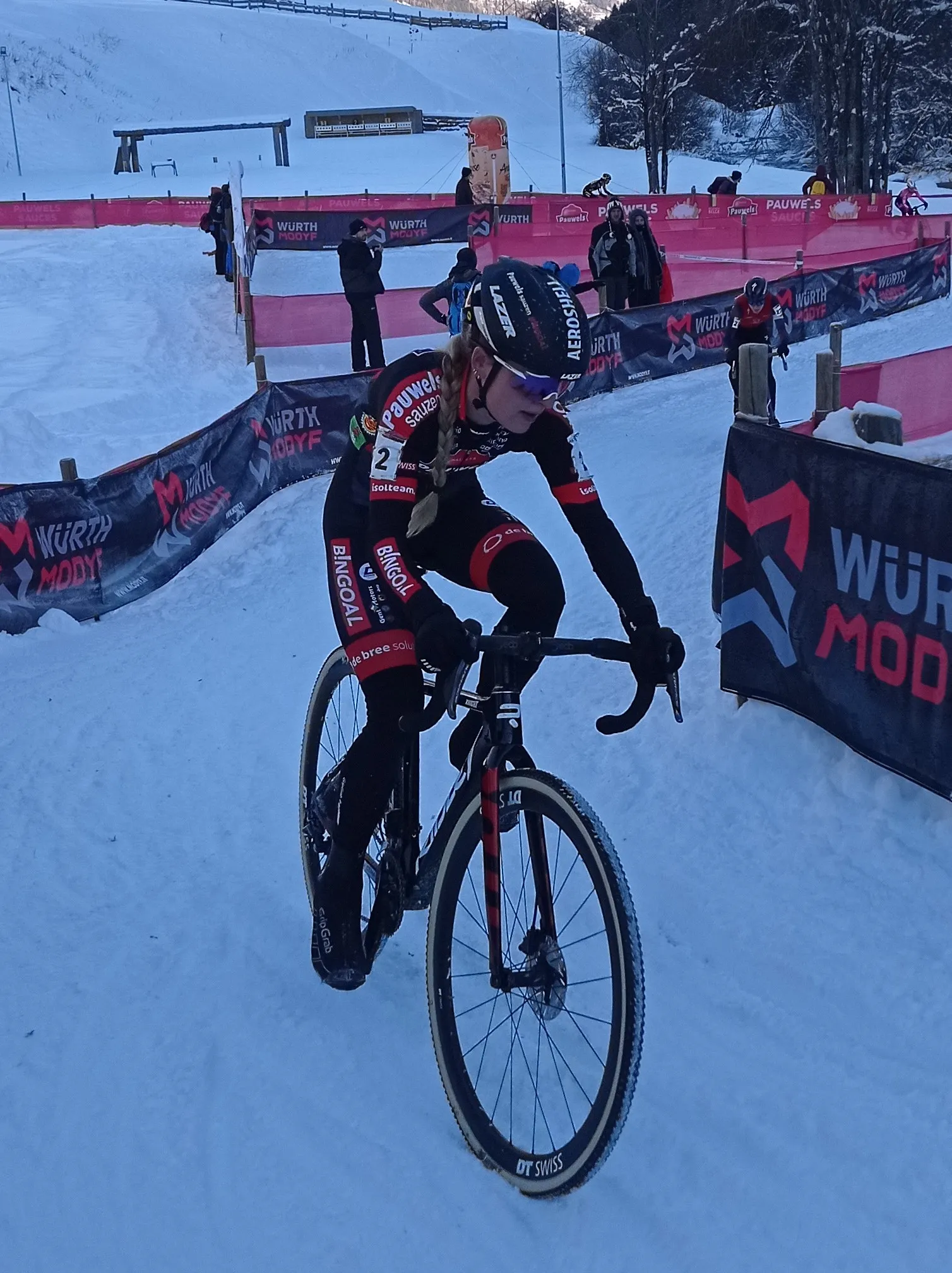 Photo showing: Denise Betsema during 2021–22 UCI Cyclo-cross World Cup event in Val di Sole, Italy