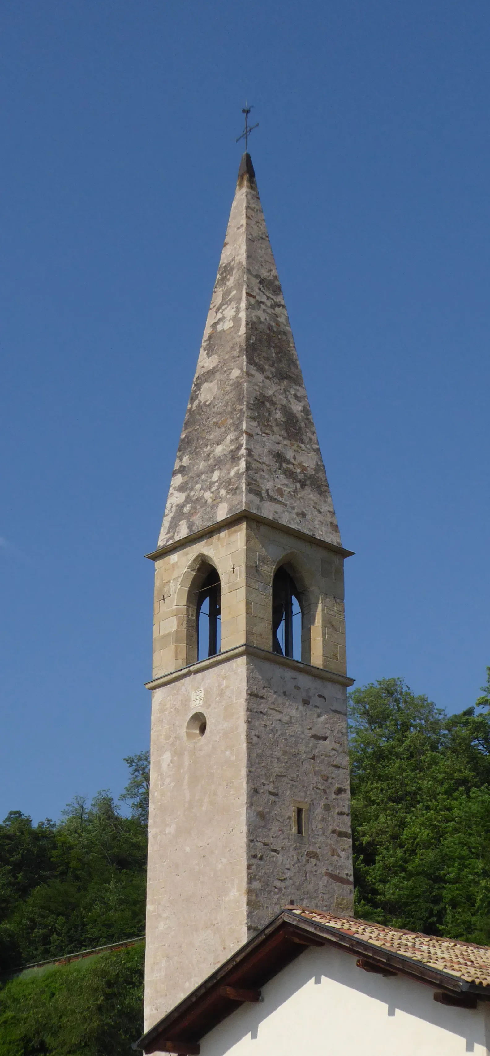 Photo showing: Vigo Meano (Trento, Italy), Saints Peter and Paul church - Belltower