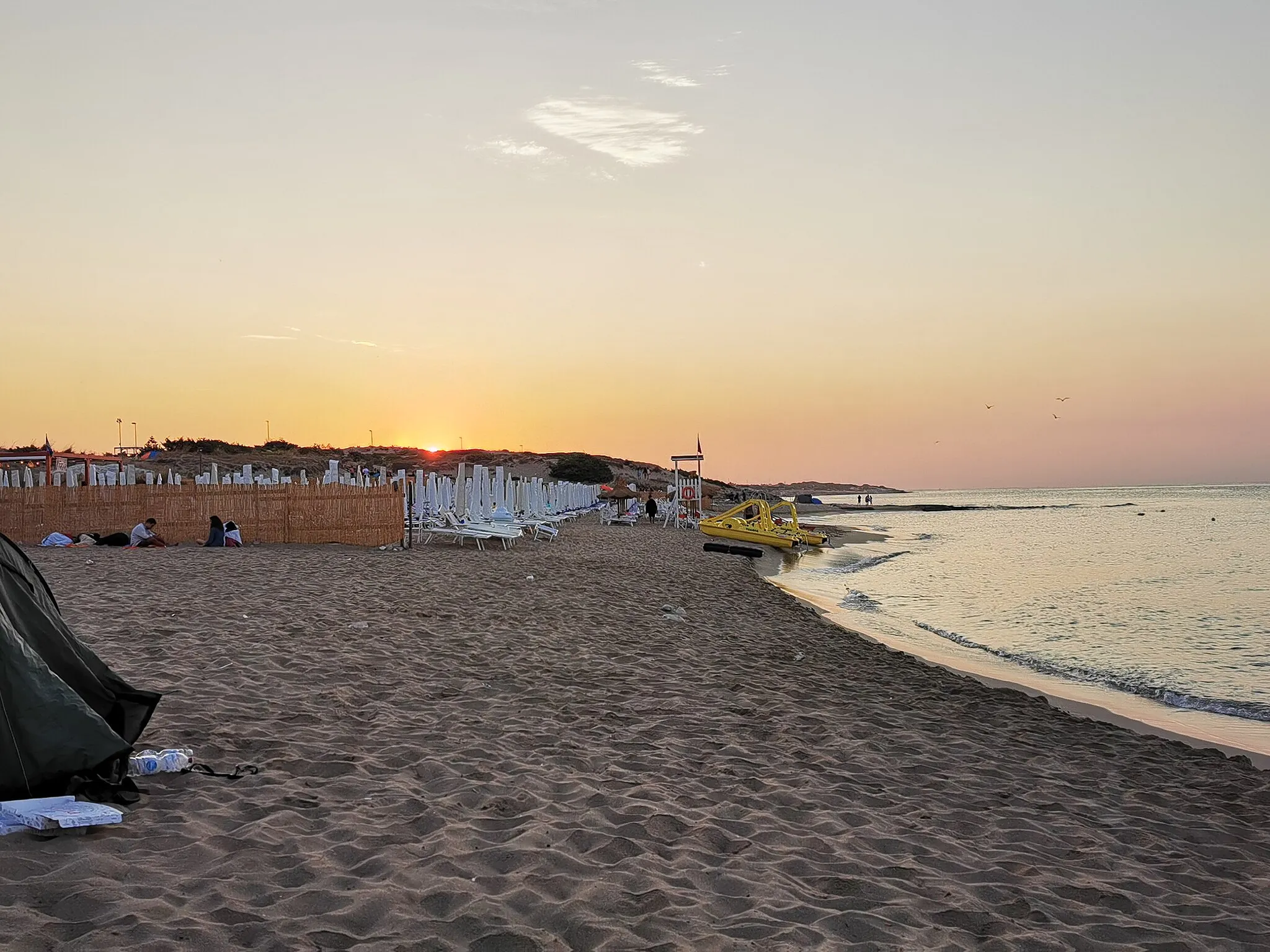 Photo showing: Sunrise in Campomarino (Maruggio).