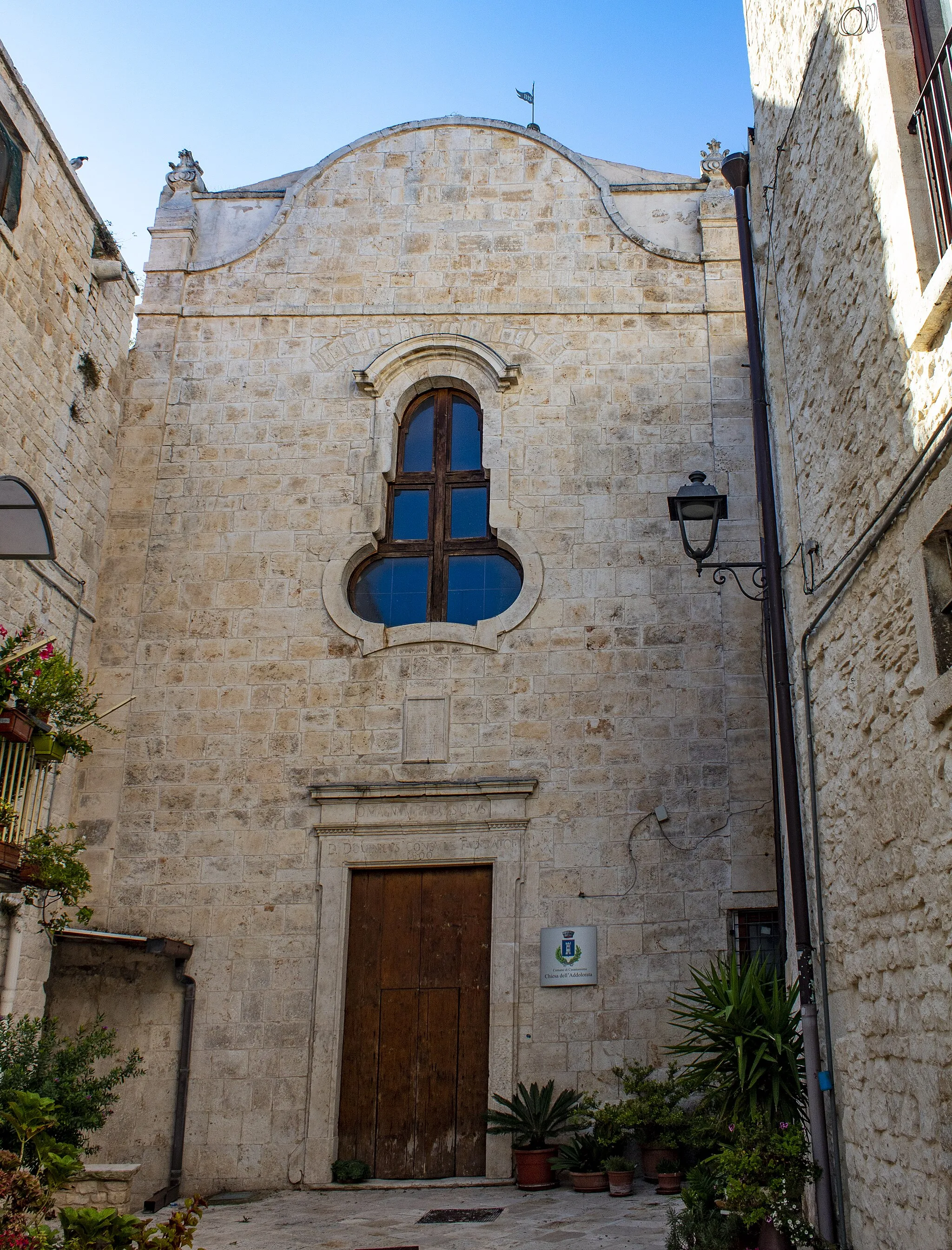 Photo showing: Facciata dell'Auditorium Chiesa dell'Addolorata in Chiasso Elia, Paese Azzurro, Casamassima