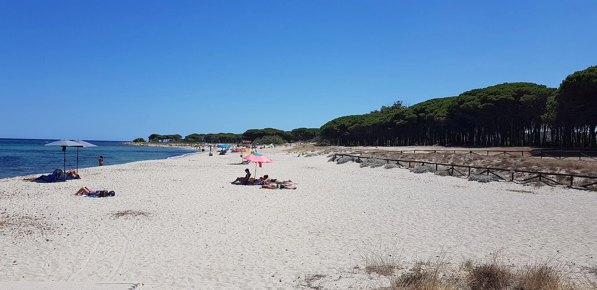 Photo showing: Foto della spiaggia di San Giovanni di Posada con anche la pineta a destra.