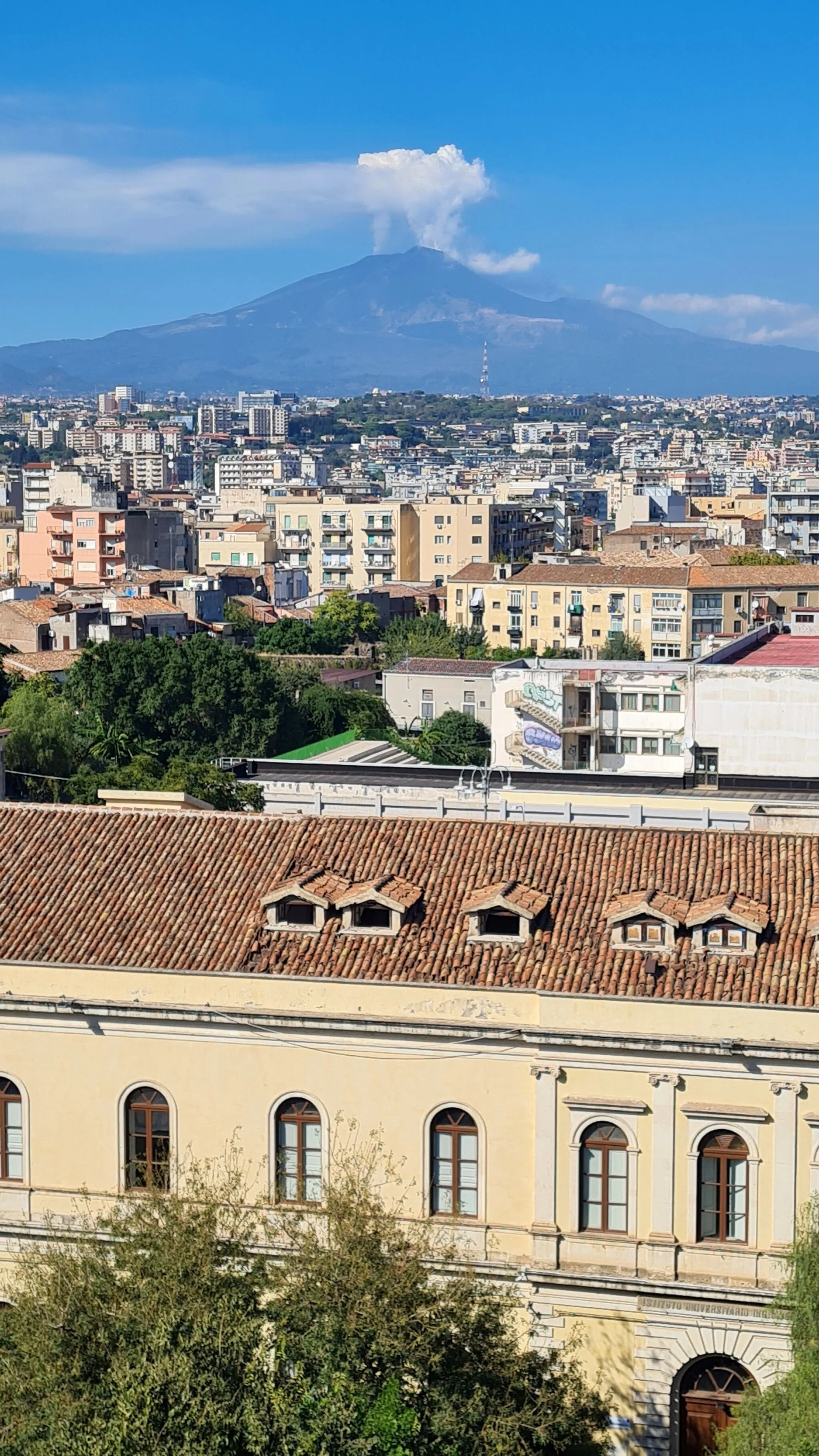 Photo showing: View from the roof of San Nicolò l'Arena (Catania)