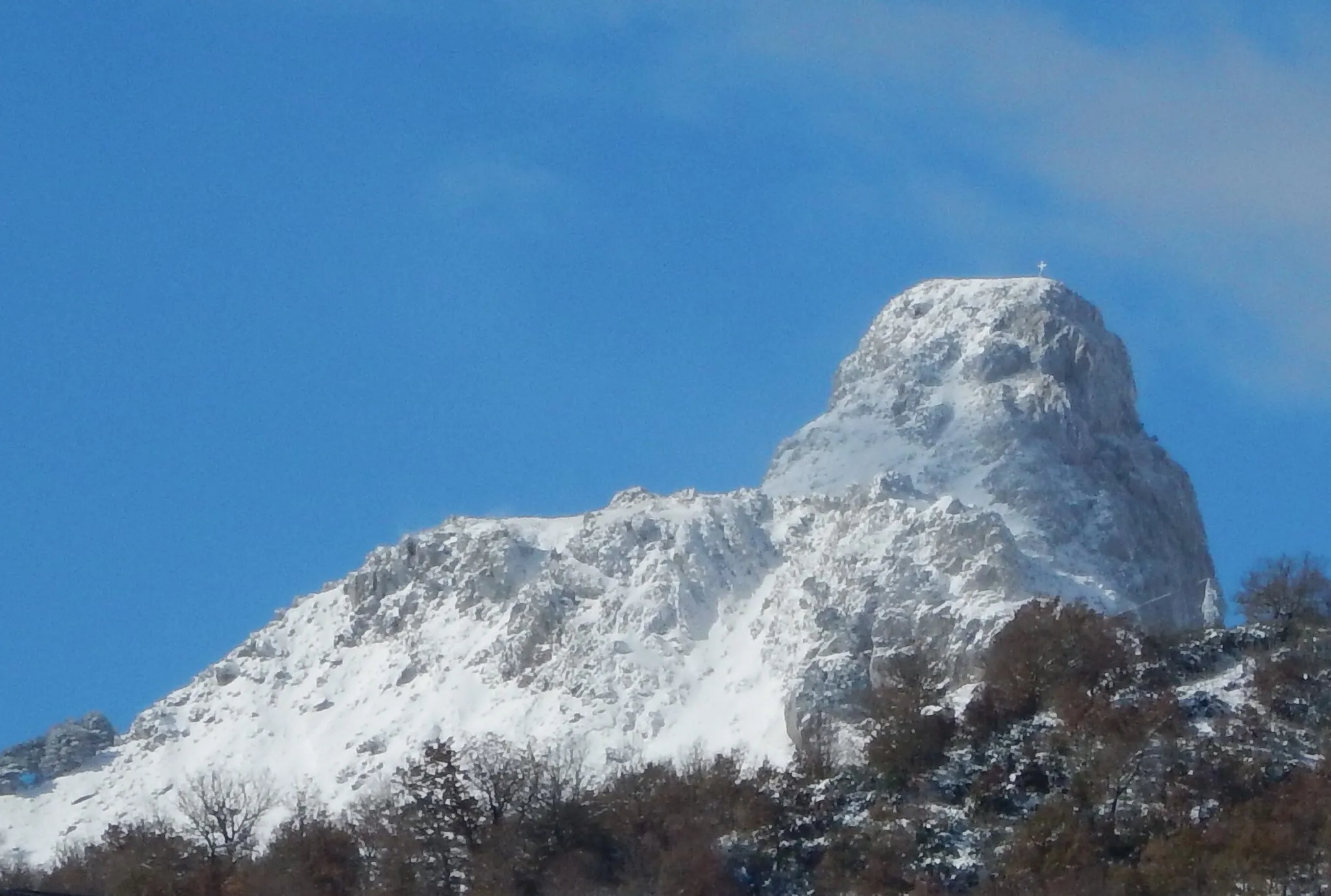 Photo showing: the Rocca Salvatesta called also the Matterhorn of Sicily