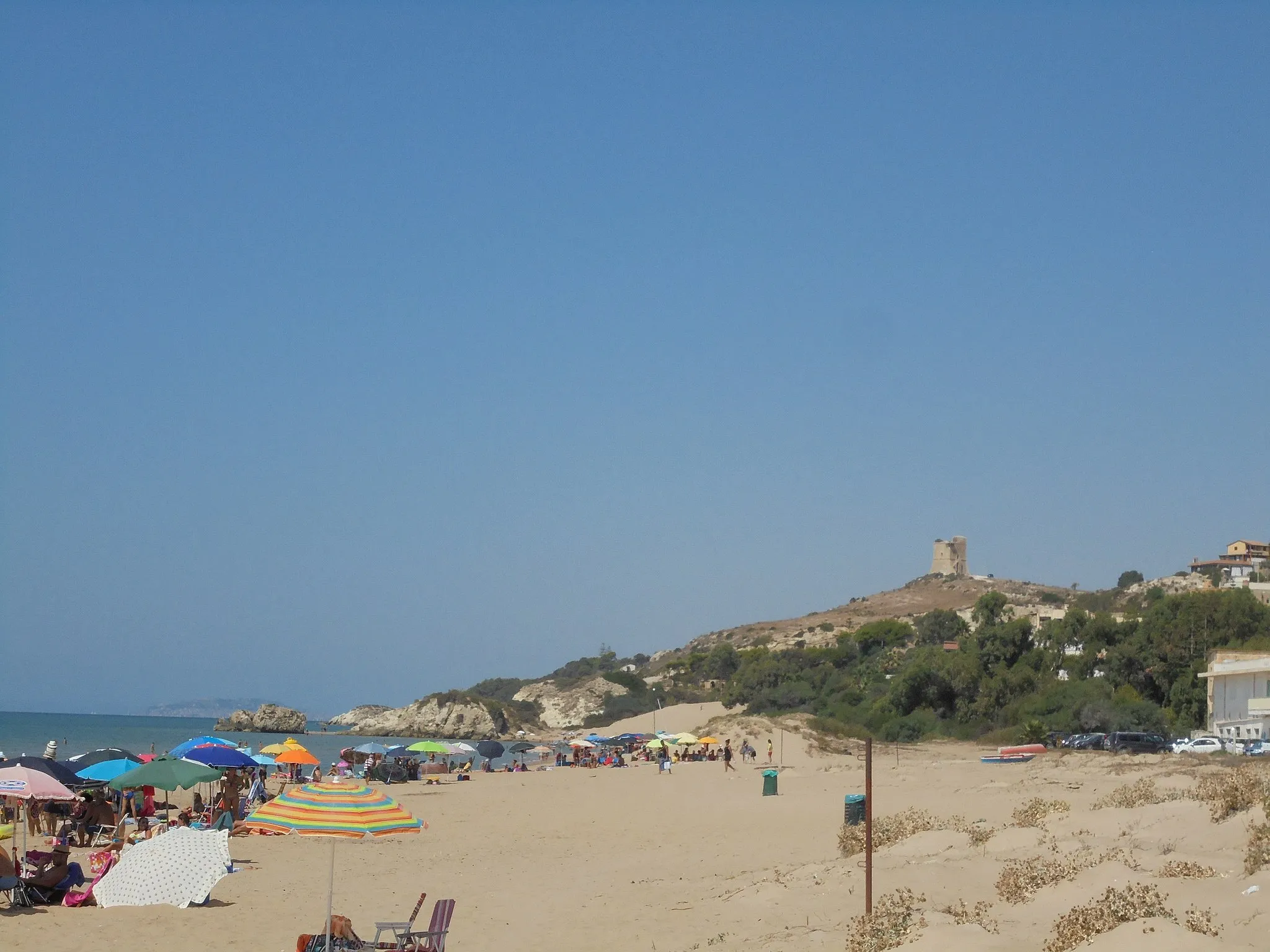 Photo showing: Veduta di Manfria, con la torre sullo sfondo