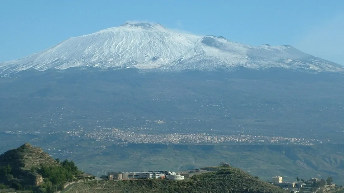 Photo showing: View of Adrano (CT) from Centuripe (EN)