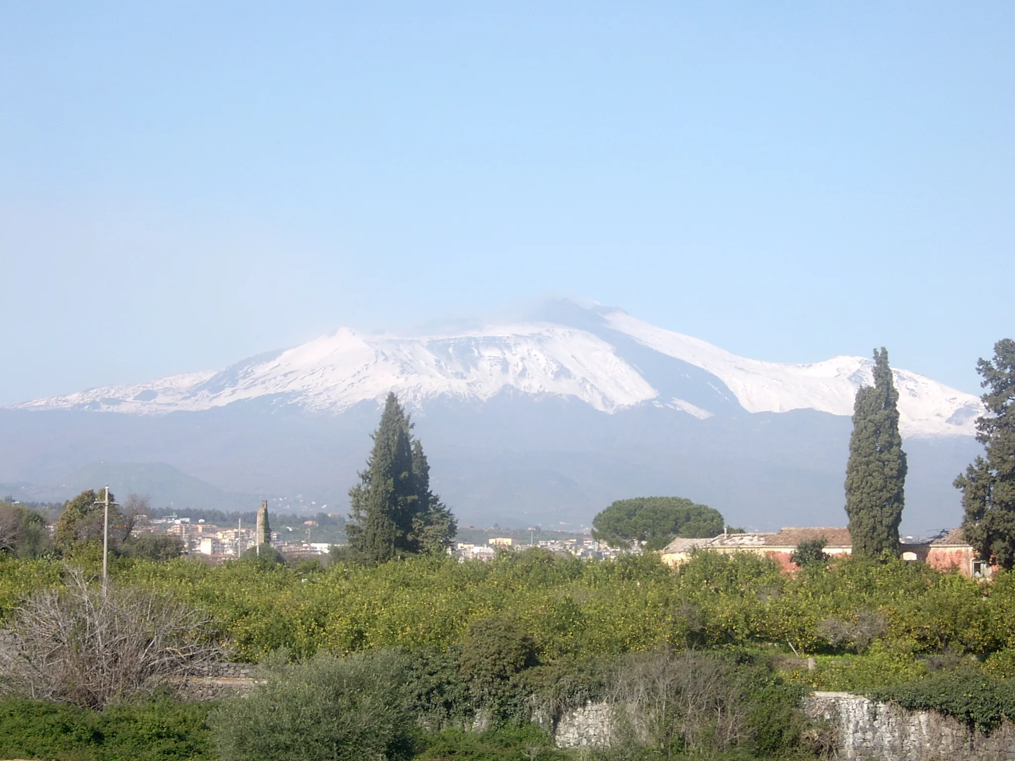 Photo showing: Volcano Etna seen from Acireale