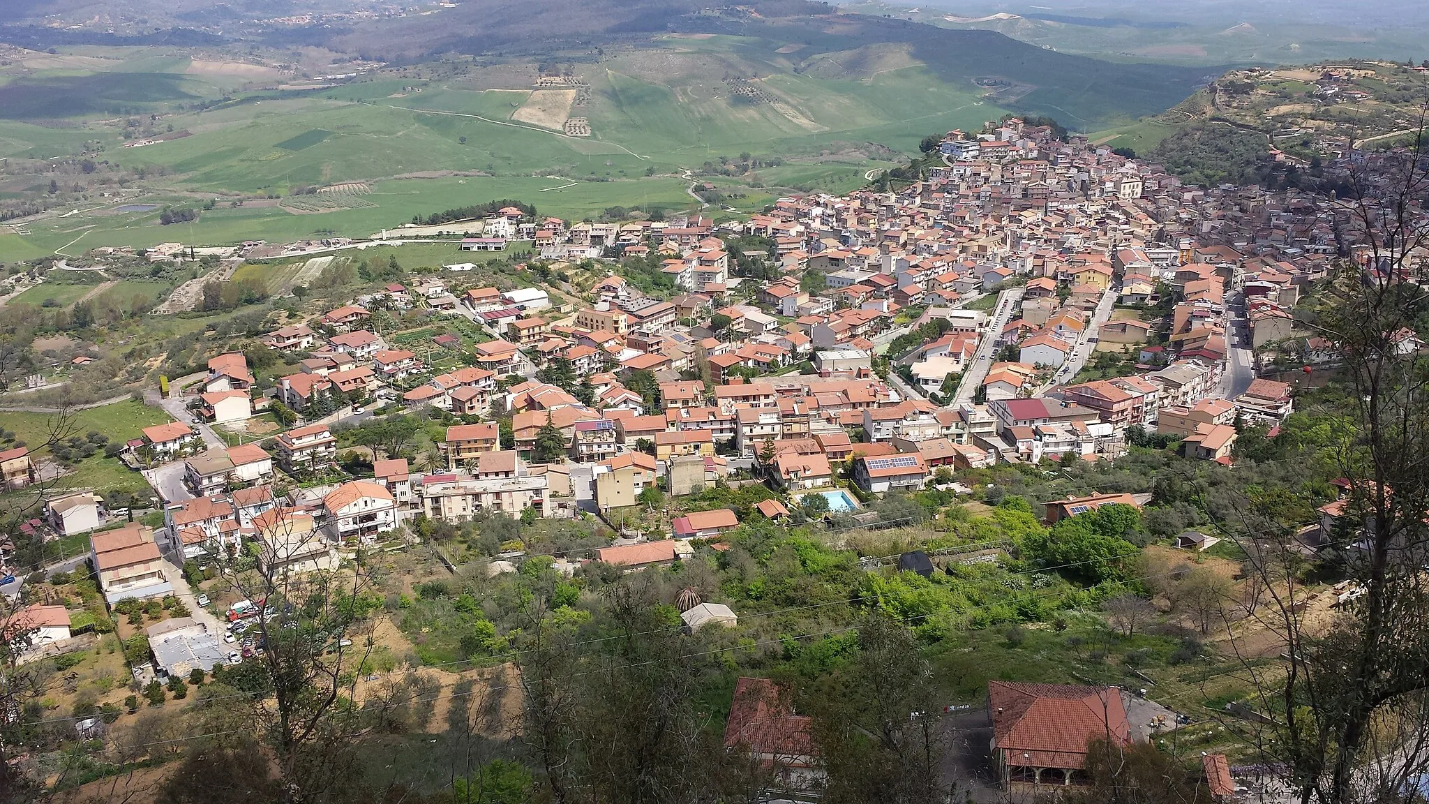 Photo showing: Panorama di San Michele di Ganzaria, foto scattata personalmente