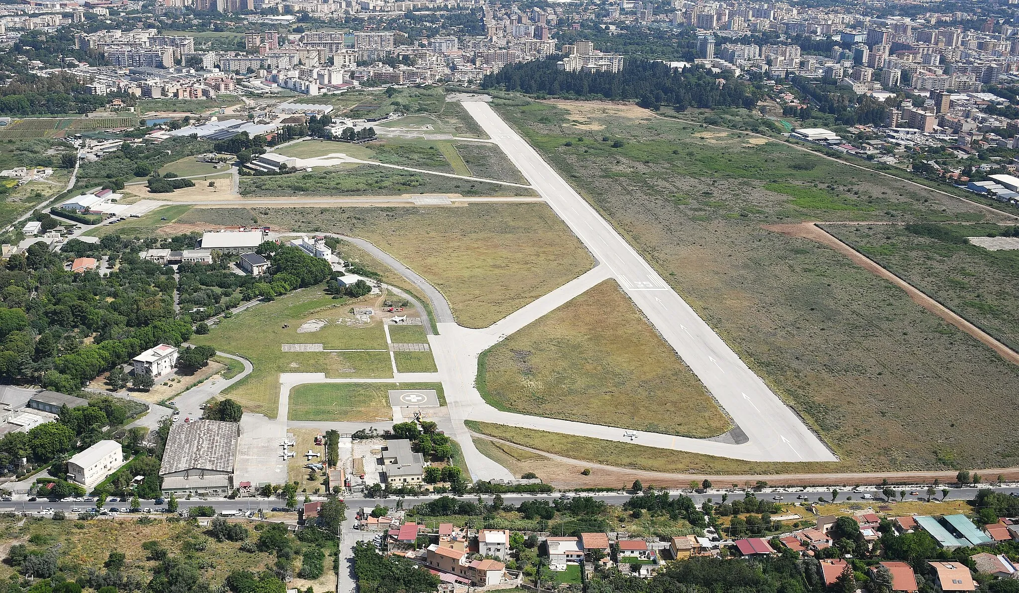 Photo showing: Aerial image of the Palermo/Boccadifalco airfield