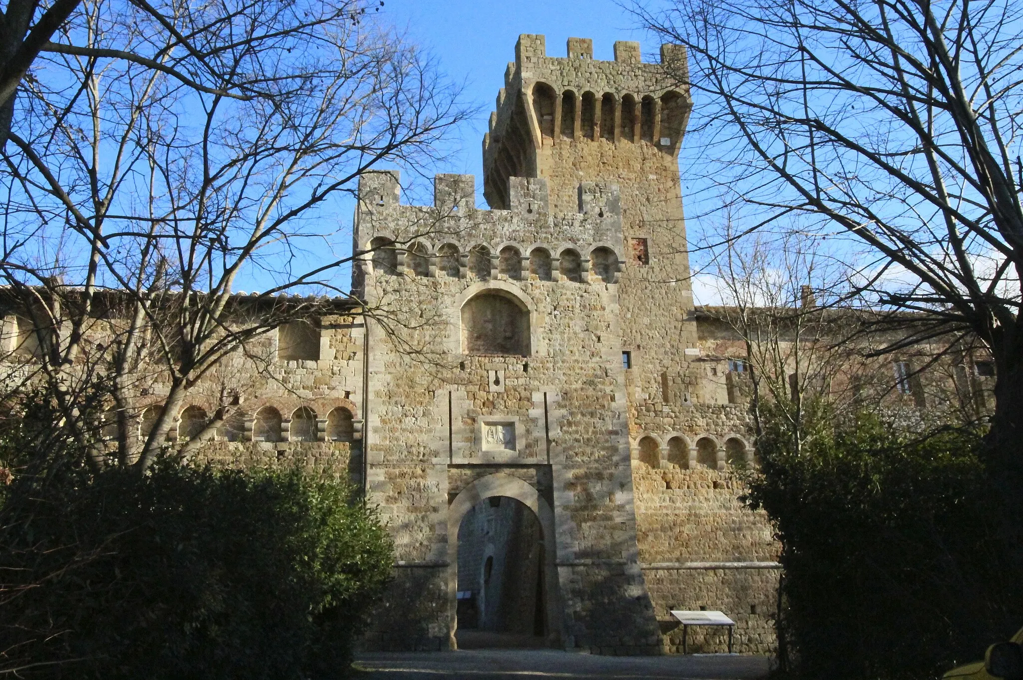 Photo showing: Castle Castello di Spedaletto, south of Pienza, Province of Siena, Tuscany, Italy