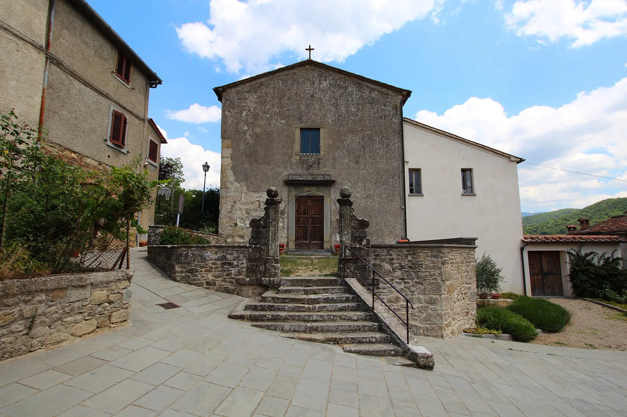 Photo showing: Church Sant'Eleuterio, Salutio, hamlet of Castel Focognano, Province of Arezzo, Tuscany, Italy