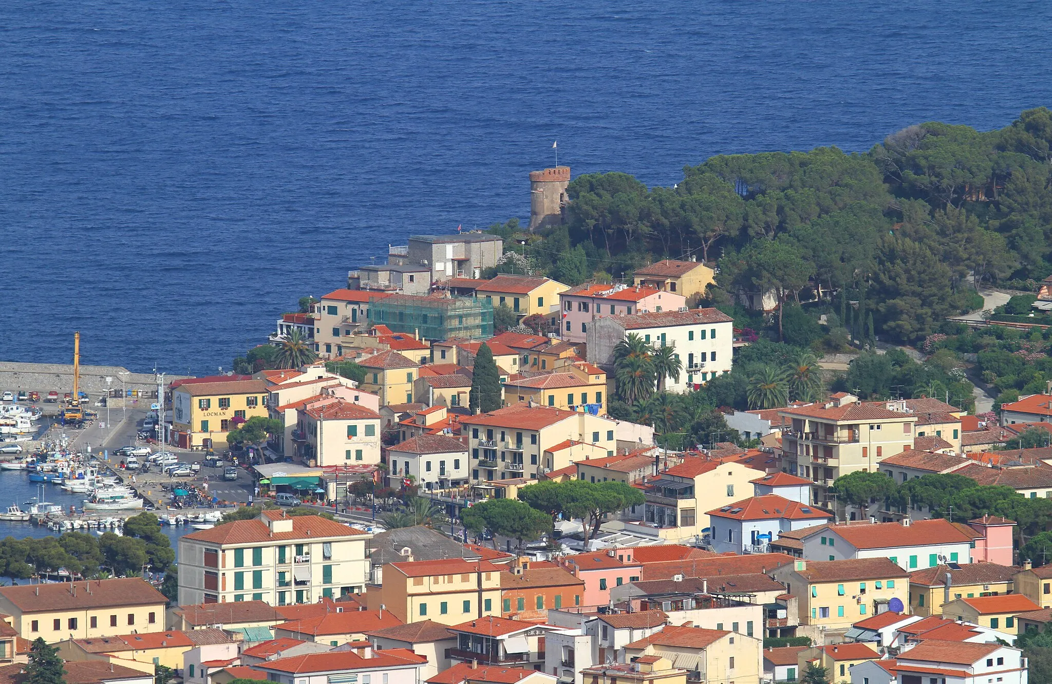 Photo showing: Marina di Campo, vista da San Piero in Campo