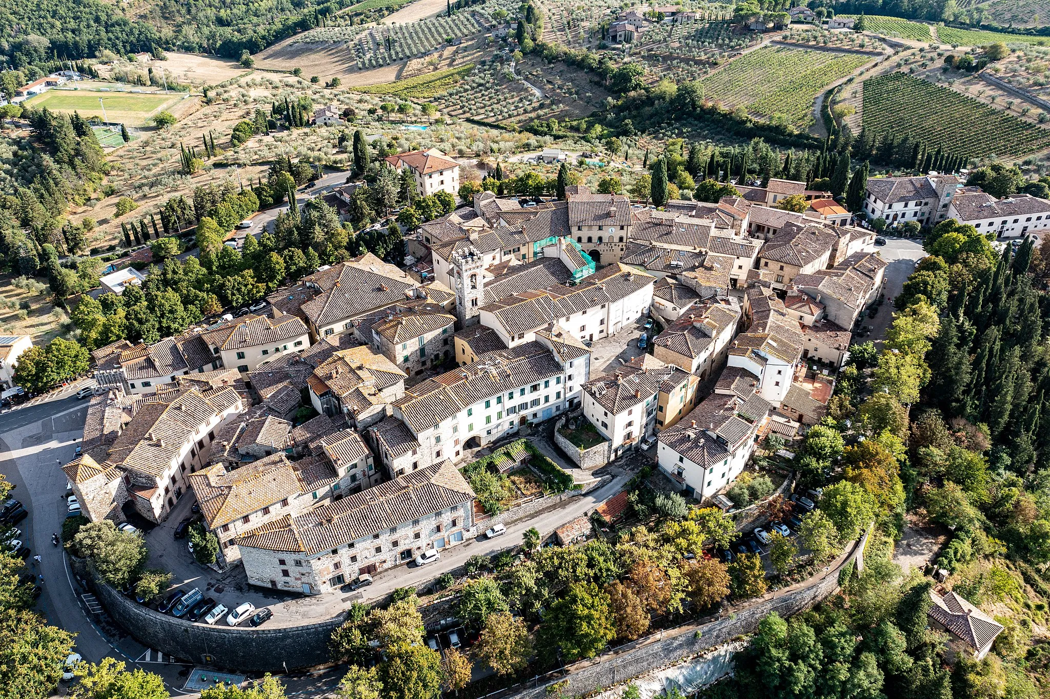 Photo showing: Blick über die Altstadt Radda in Chianti, Sept. 2021