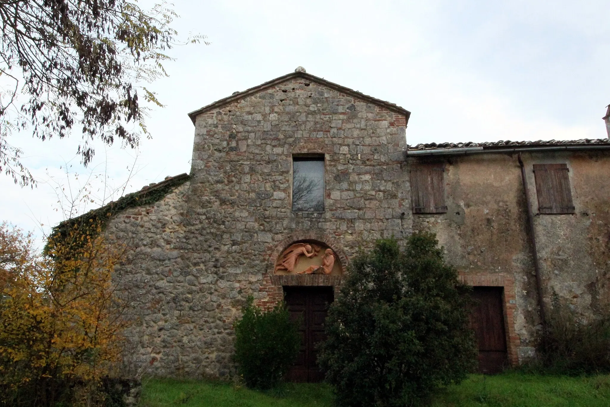 Photo showing: Church (Pieve) Santi Giusto e Clemente a Balli, San Giusto, village in the Territory of Sovicille, Montagnola Senese, Province of Siena, Tuscany, Italy