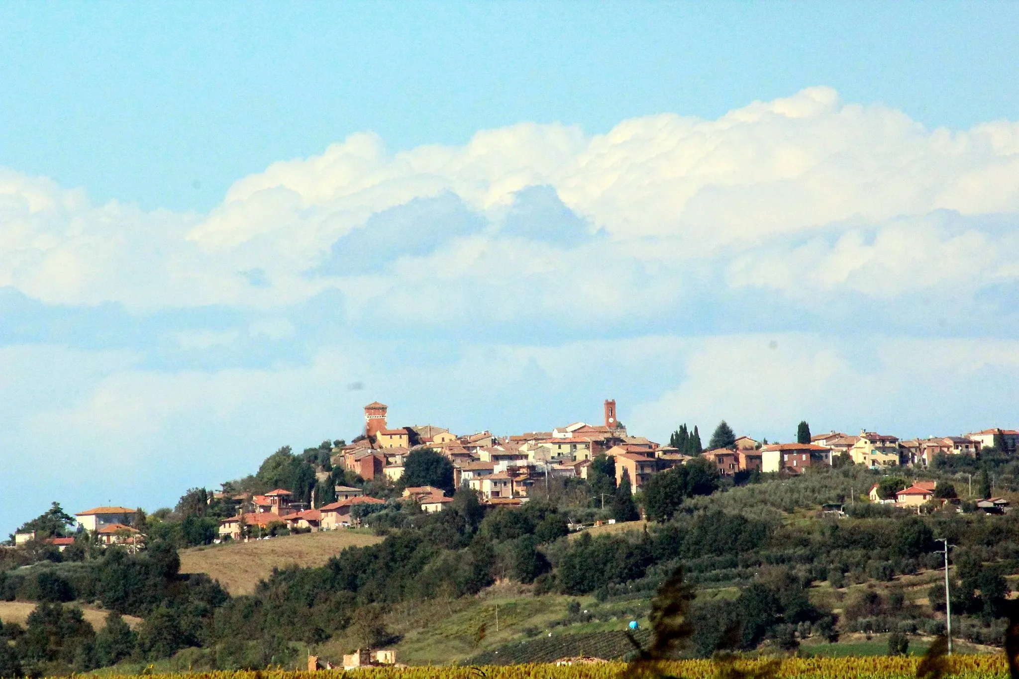 Photo showing: Panorama of Valiano, hamlet of Montepulciano, Province of Siena, Tuscany, Italy