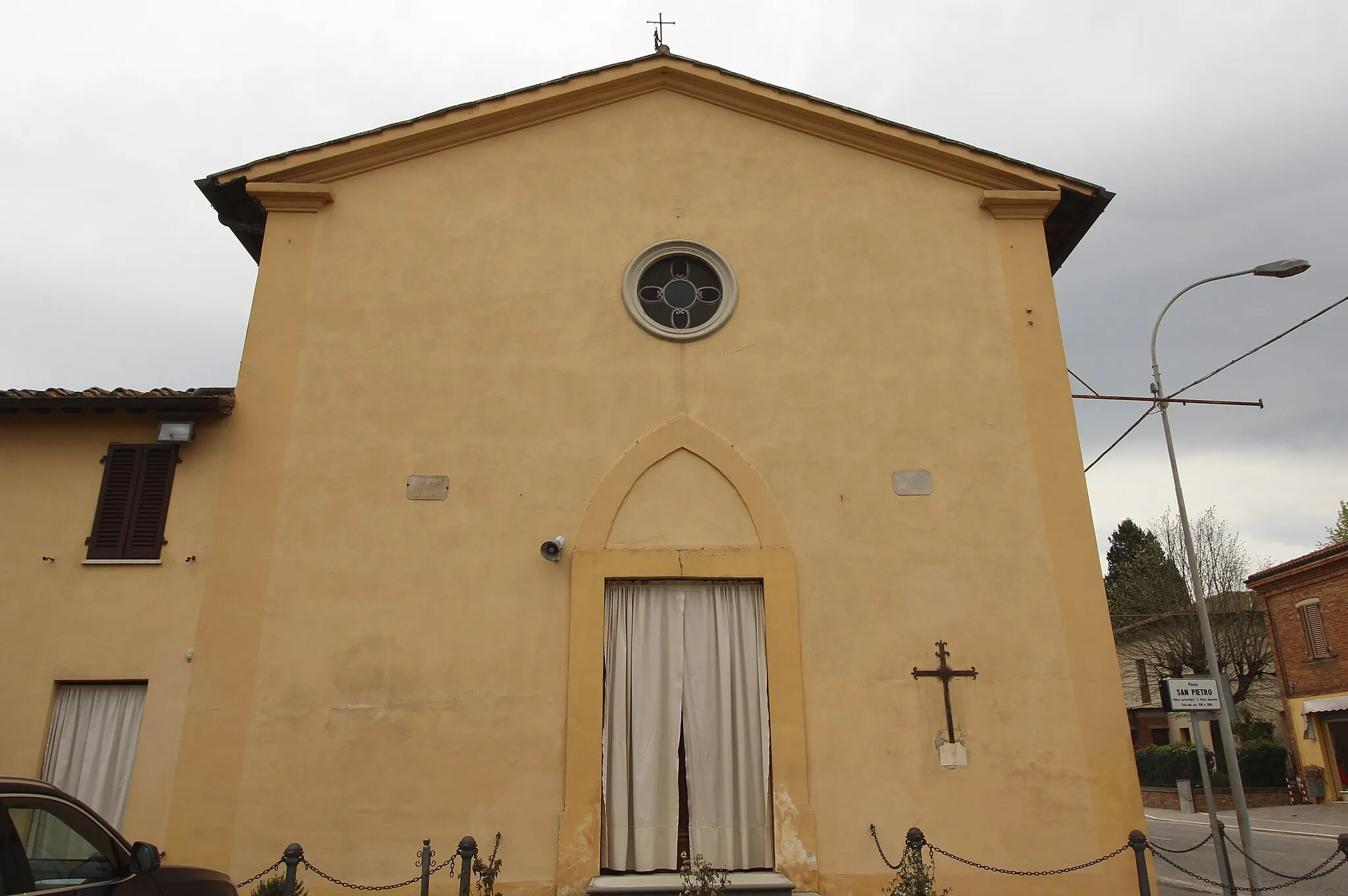Photo showing: Church San Pietro, Abbadia, hamlet of Montepulciano, Province of Siena, Tuscany, Italy