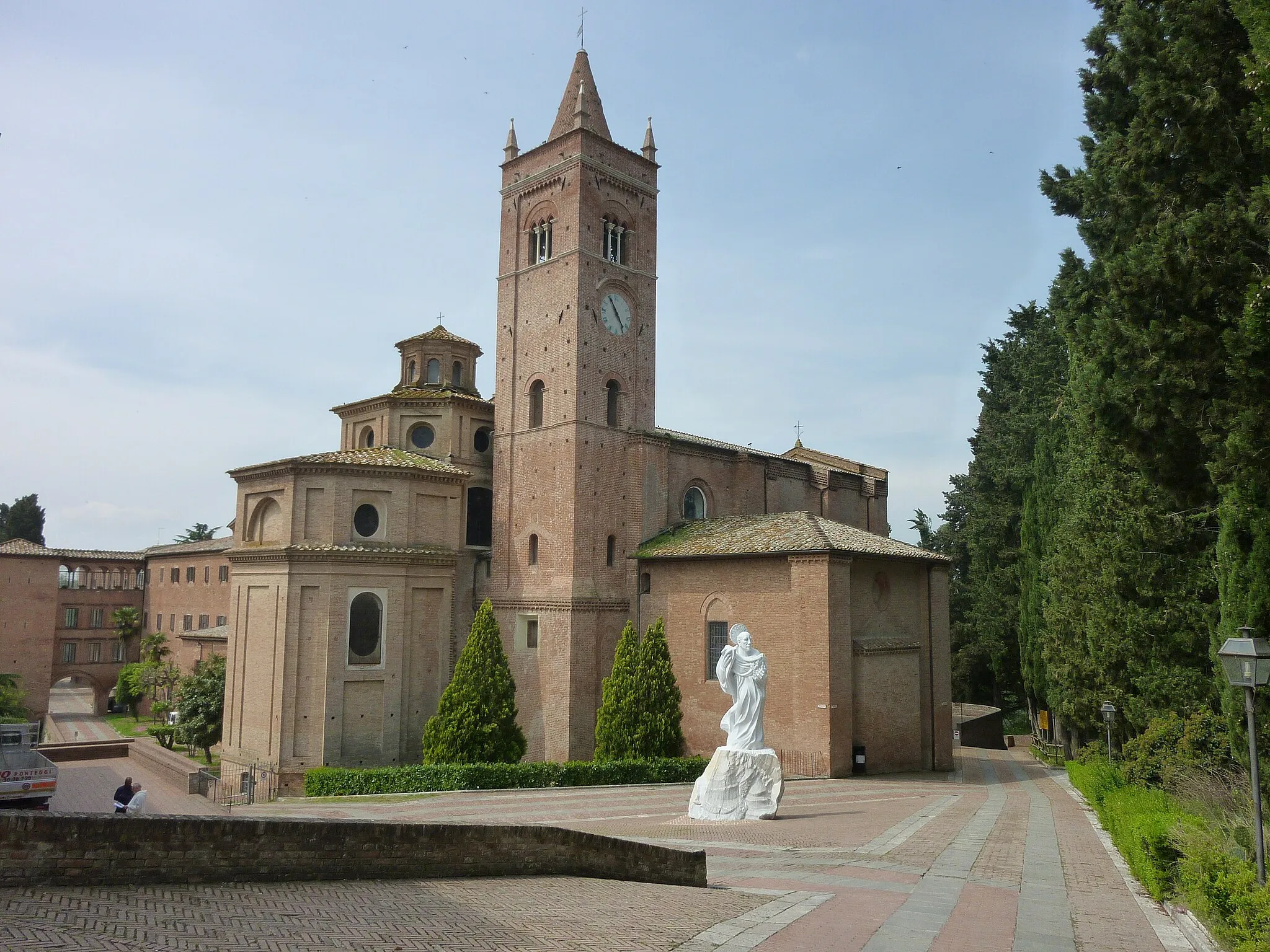 Photo showing: Abbaye de Monte Oliveto Maggiore, campanile et église