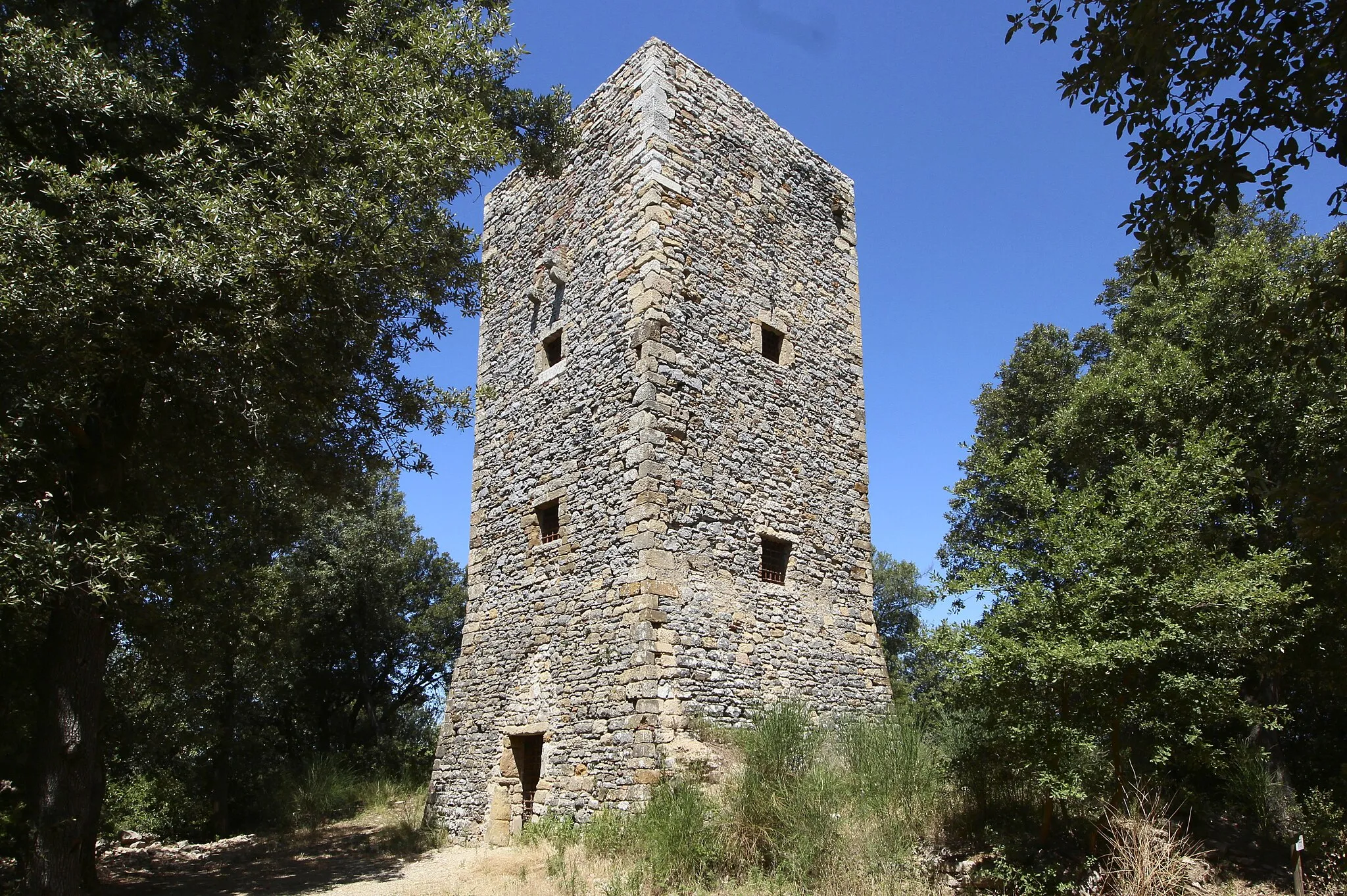 Photo showing: Tower Torre di Montalceto (also Torre di Sant'Alberto), Mount Montalceto, territory of Asciano, Province of Siena, Tuscany, Italy. 485m, 15th century
