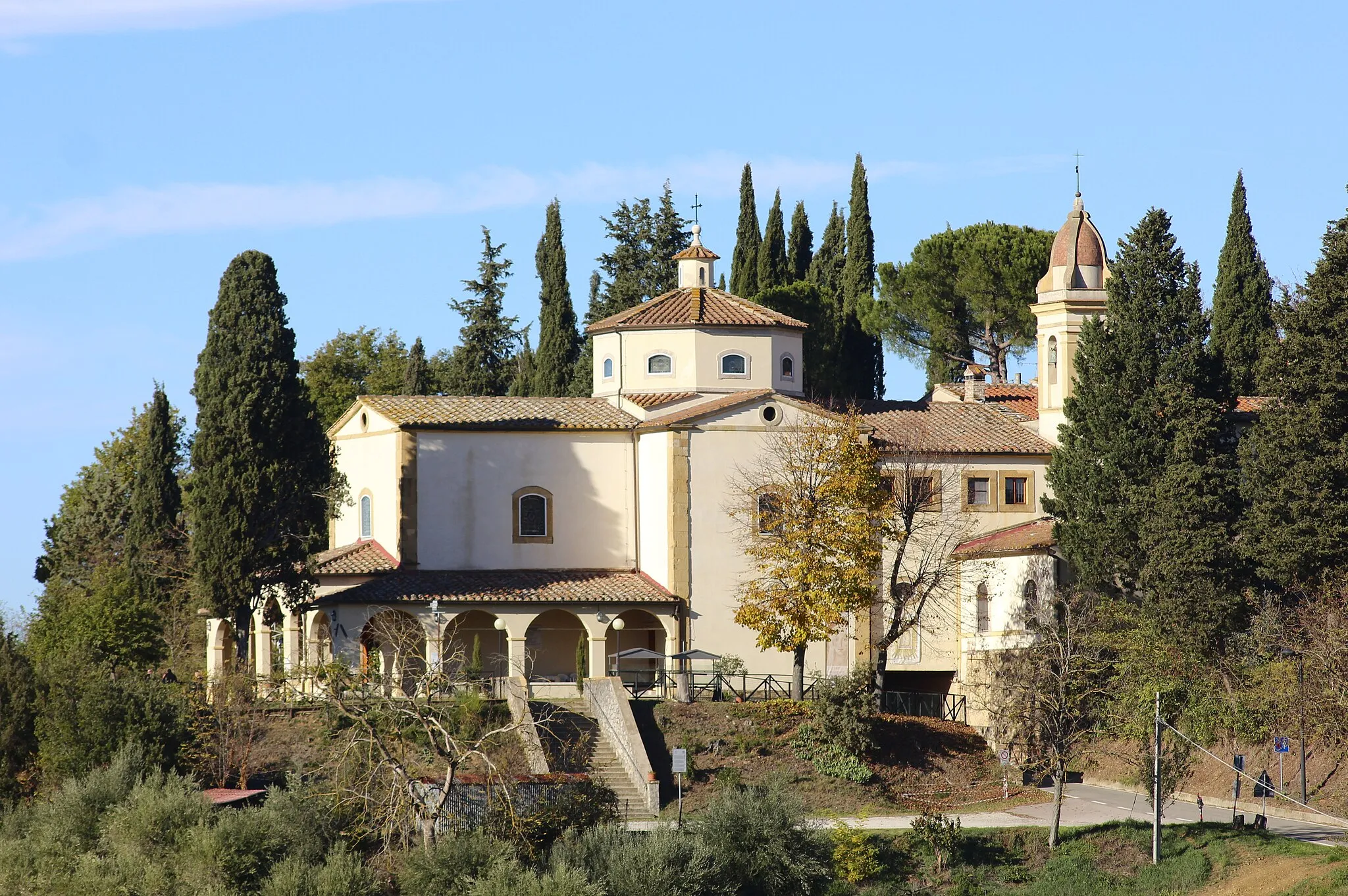 Photo showing: Santuario di Maria Santissima Madre della Divina Provvidenza, Church in Pancole, San Gimignano, Province of Siena, Tuscany, Italy