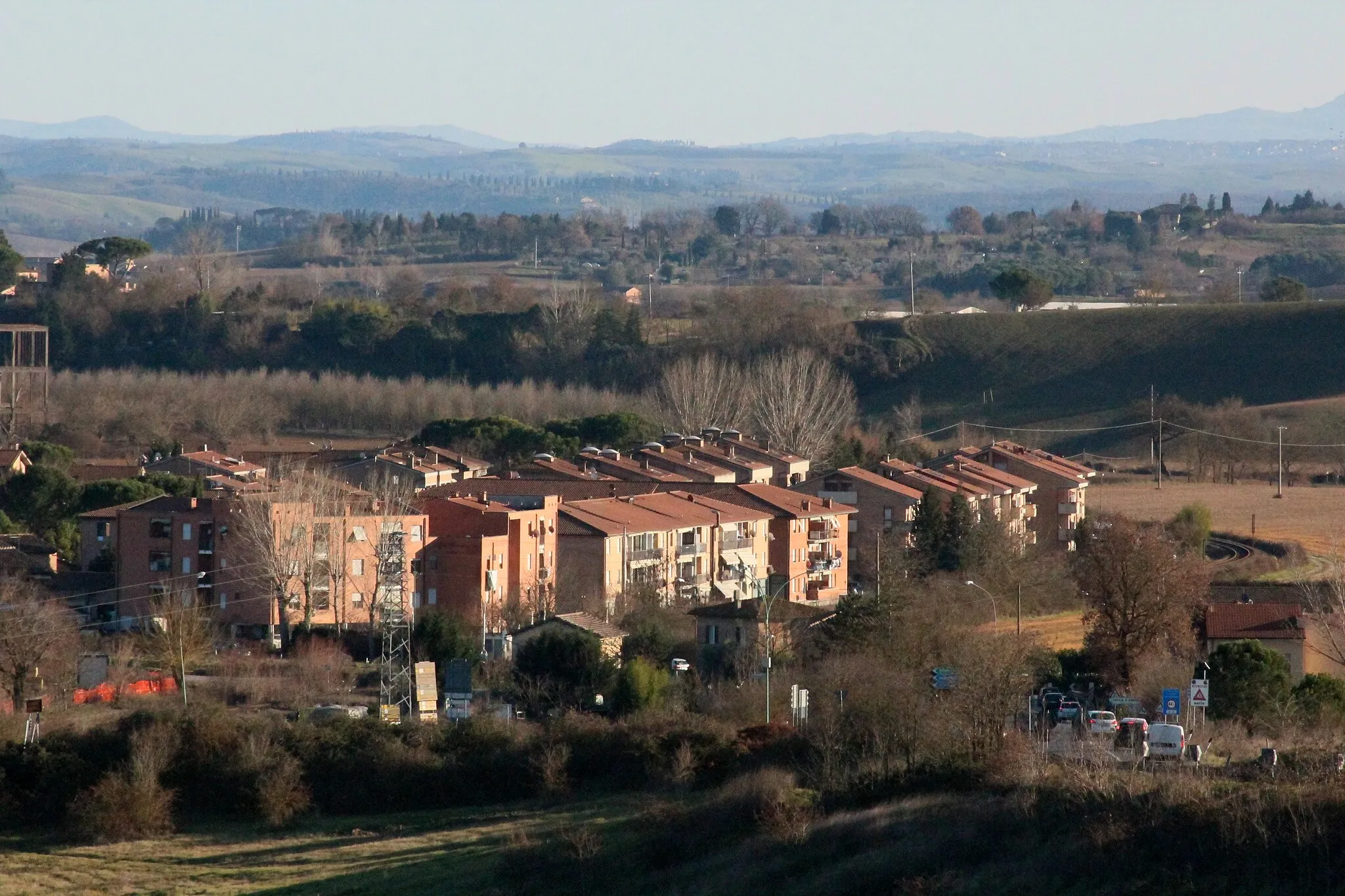 Photo showing: Panorama of Isola d’Arbia, hamlet of Siena, Province of Siena, Tuscany, Italy