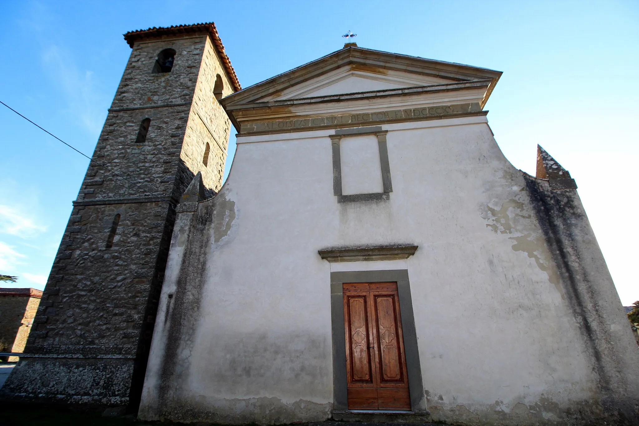 Photo showing: Church Santi Pietro e Giusto, Palazzuolo Basso, Monte San Savino, Province of Arezzo, Tuscany, Italy