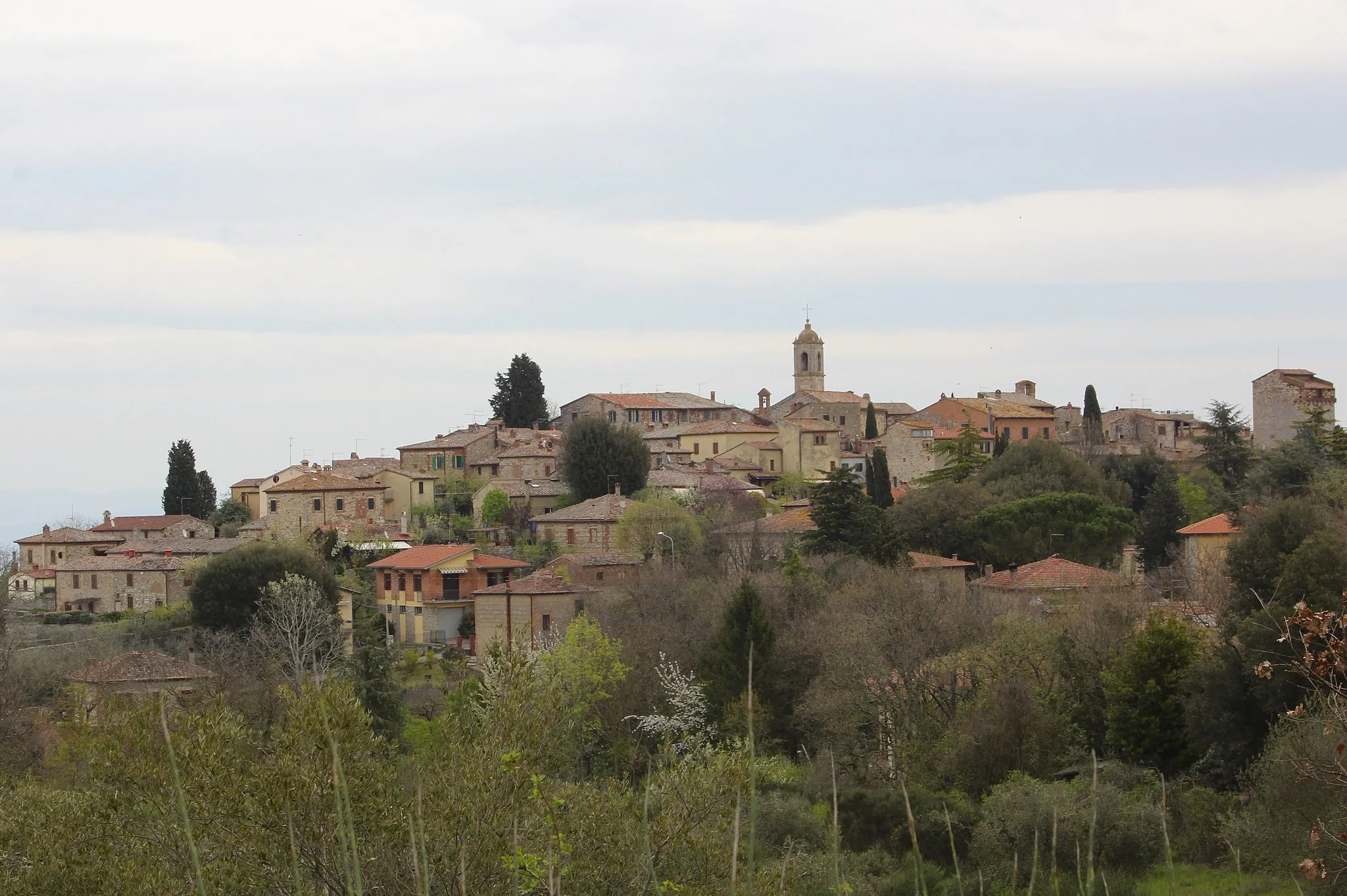 Photo showing: Panorama of Montefollonico, hamlet of Torrita di Siena, Province of Siena, Valdichiana, Tuscany, Italy