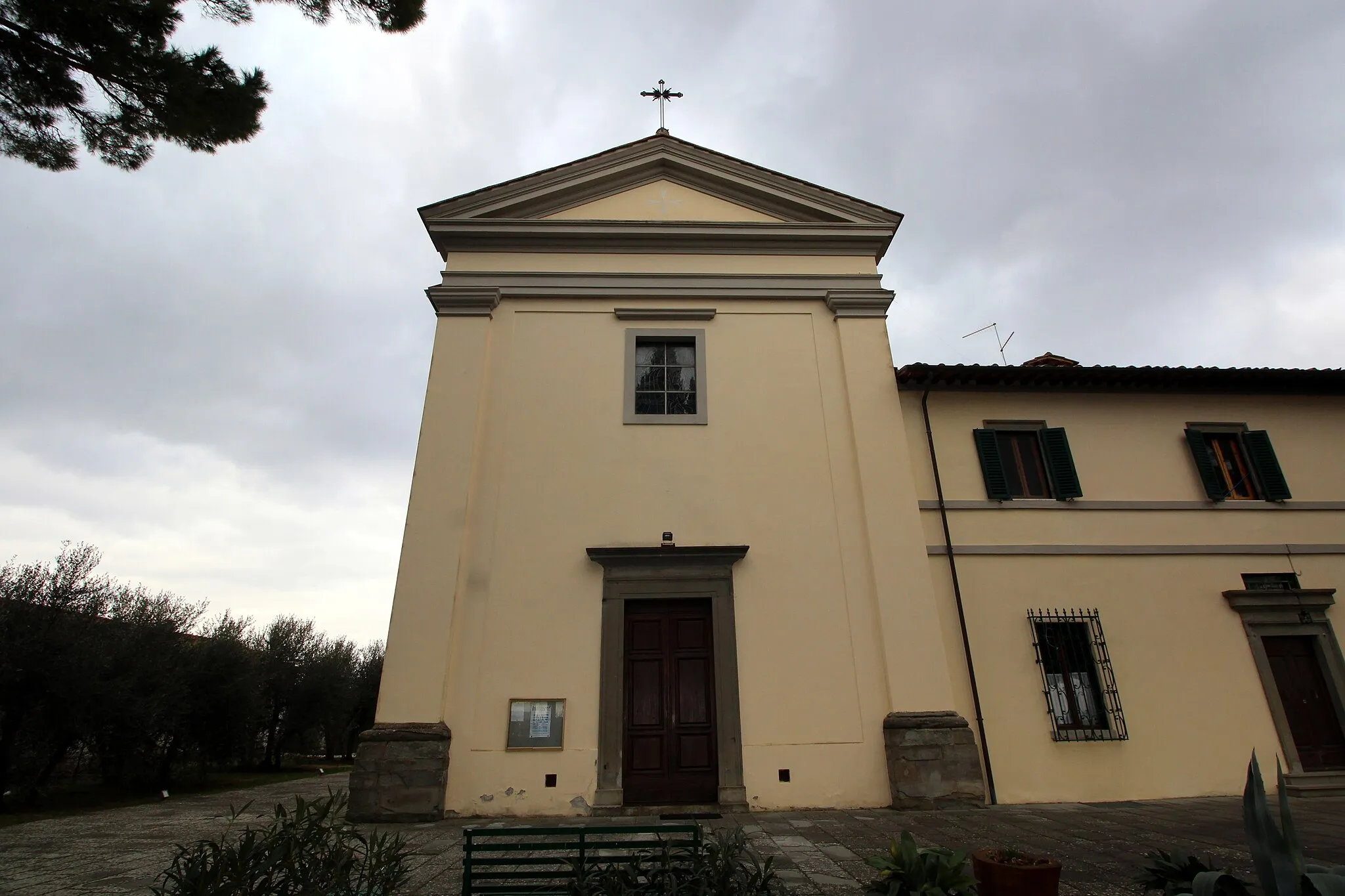 Photo showing: Church San Giovanni Battista in Brolio, hamlet of Castiglion Fiorentino, Province of Arezzo, Tuscany, Italy