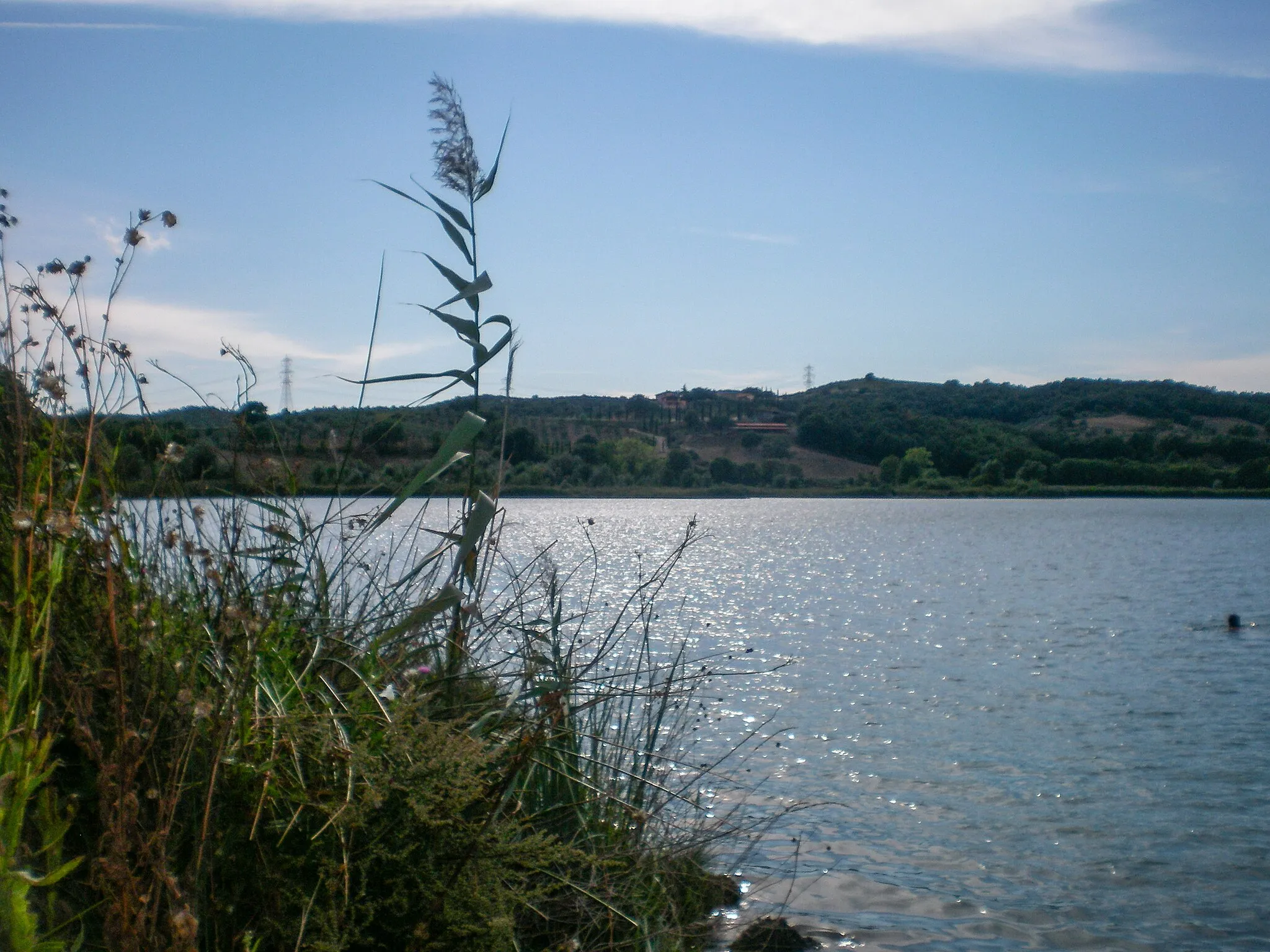 Photo showing: Lago dell'Accesa, Ostufer; Blick in Richtung Poggio Corbello